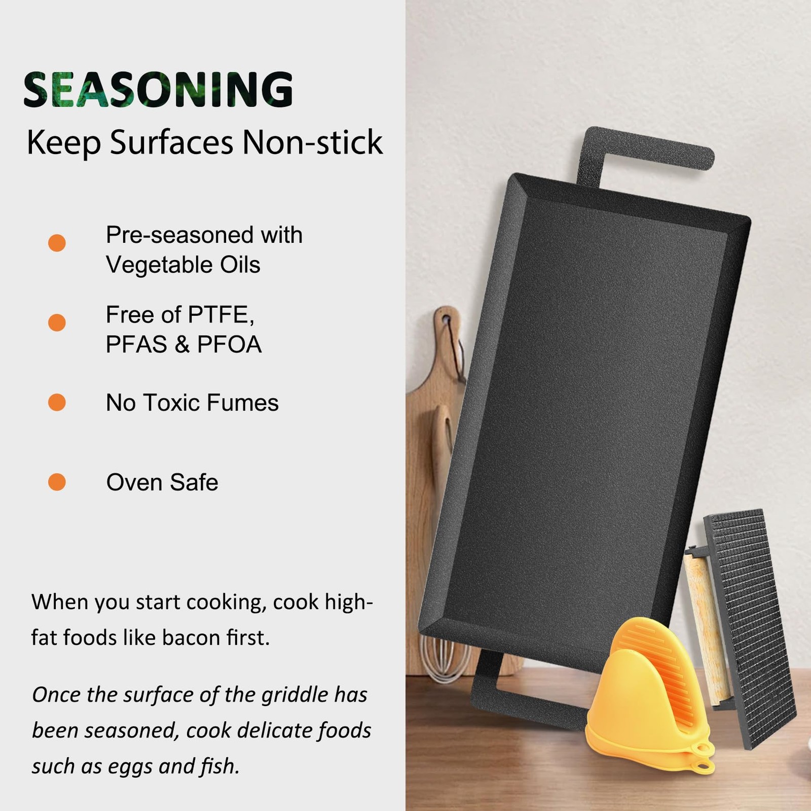 Ltluo Universal Large Carbon Steel Griddle For Outdoor Gas Grill Induction
