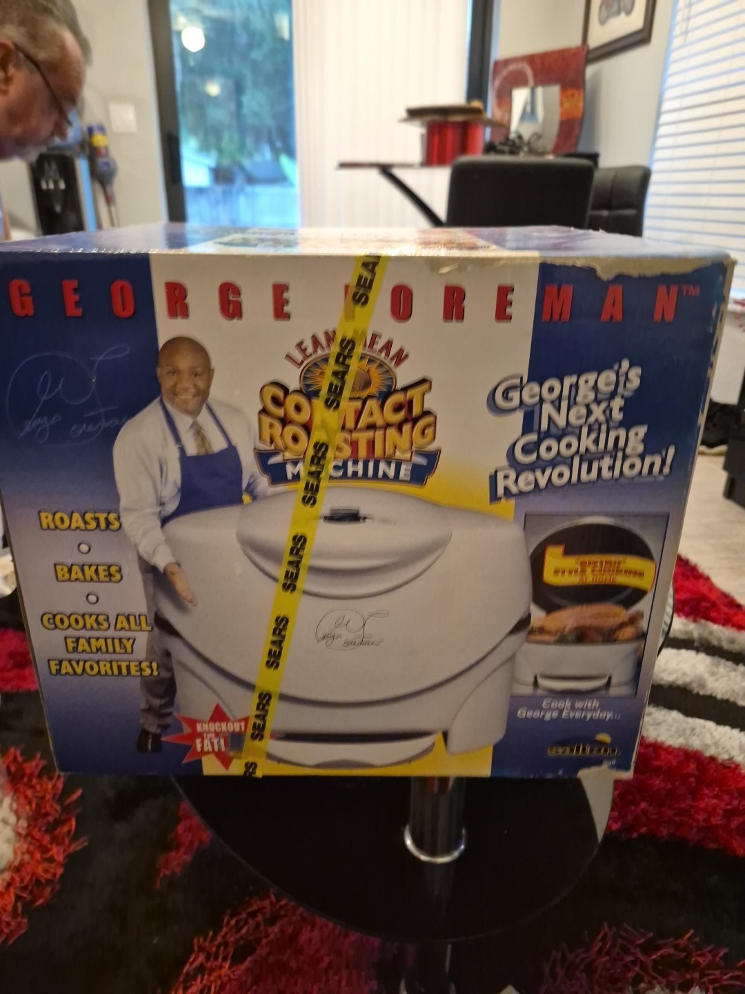 George Foreman Lean Mean Contact Roasting Machine Roaster Model GV5- New*