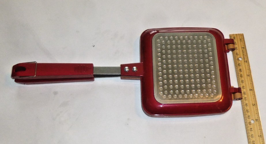 Red Copper Flipwich Non-Stick Sandwich Maker Grilled Sandwich Panini Pan