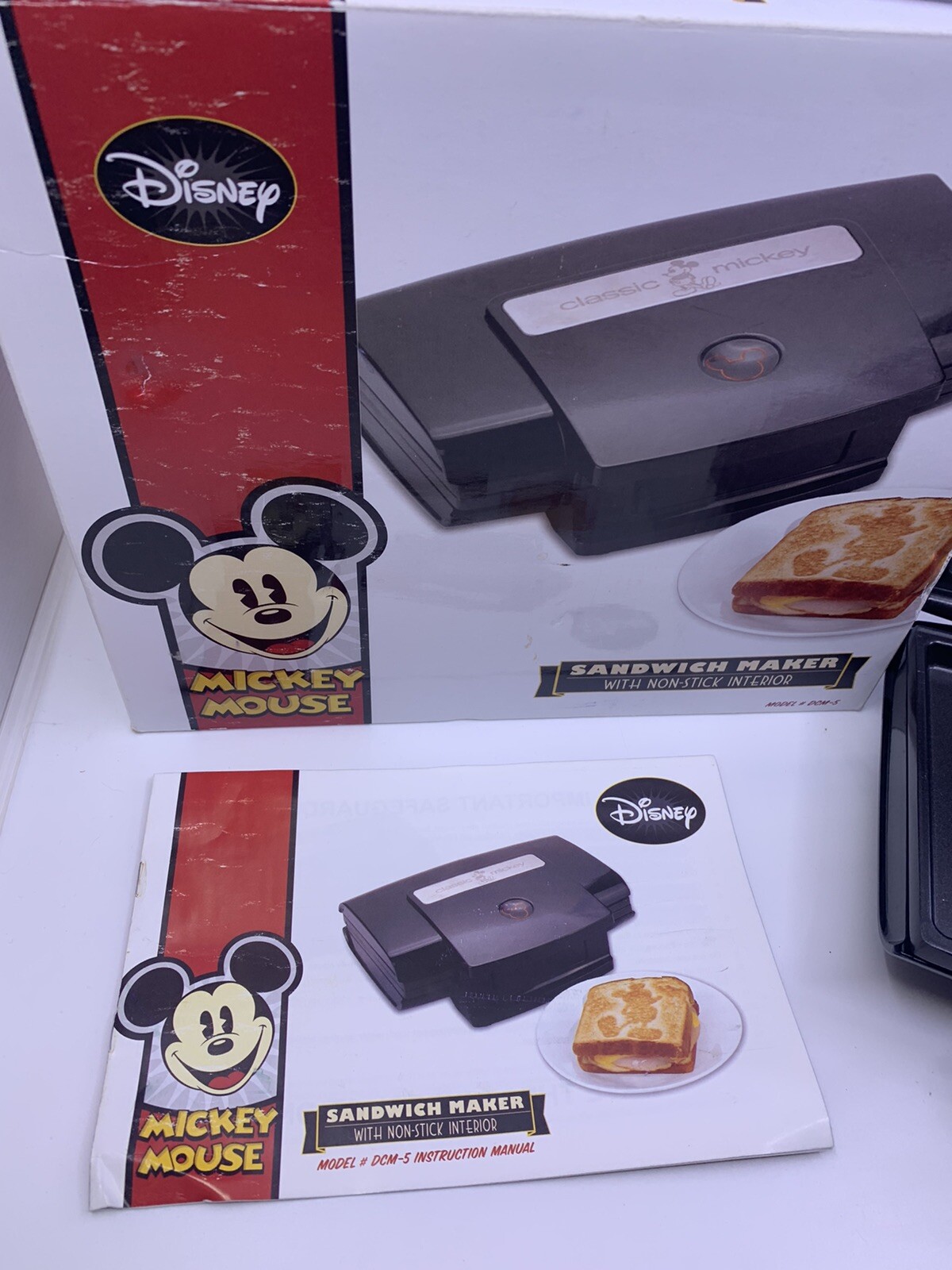 ⭐ Disney Classic Mickey Mouse Sandwich Maker DCM-5 Grill Griddle Press TESTED ⭐