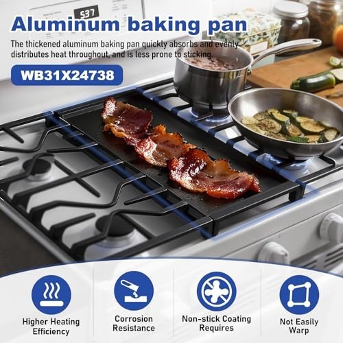 Aluminum Center Griddle Plate for GE Gas Range – Lightweight, Fast Heating, Repl