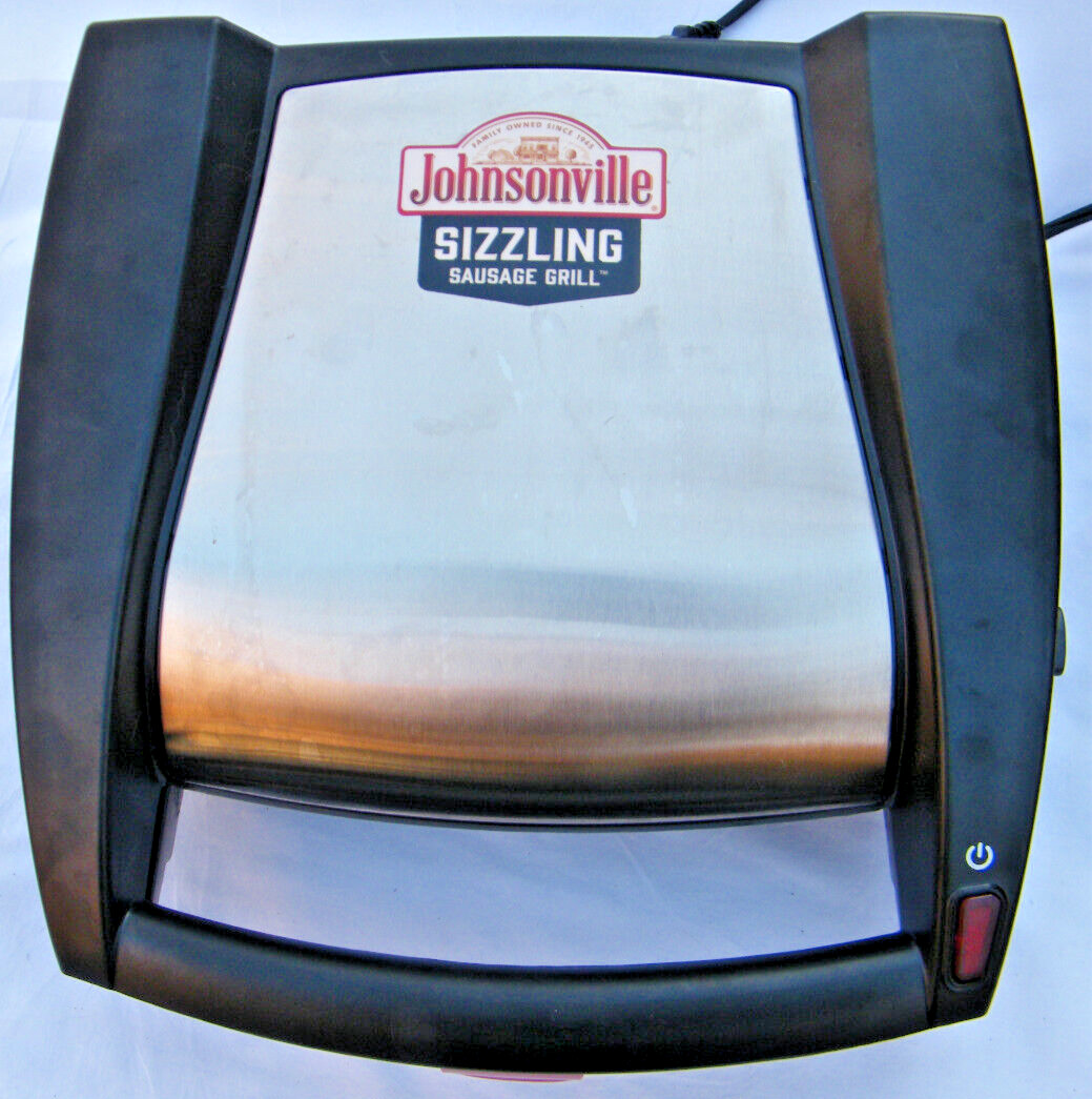 Johnsonville Sizzling Sausage Indoor Electric Grill BTG0498 Tested Works No Tray