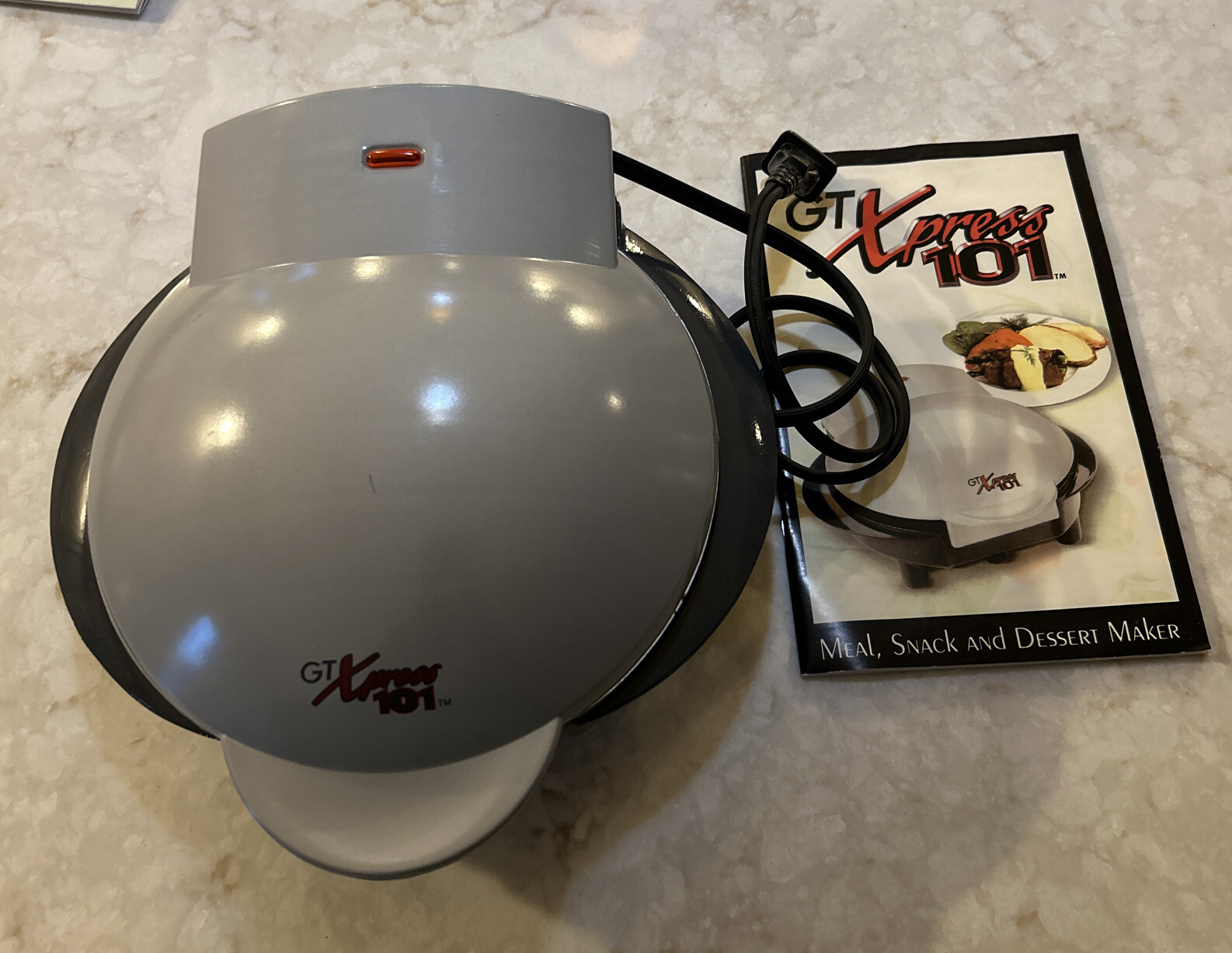 GT Xpress Express 101 Non-Stick Indoor Grill Omelet & Dessert Maker BRAND NEW