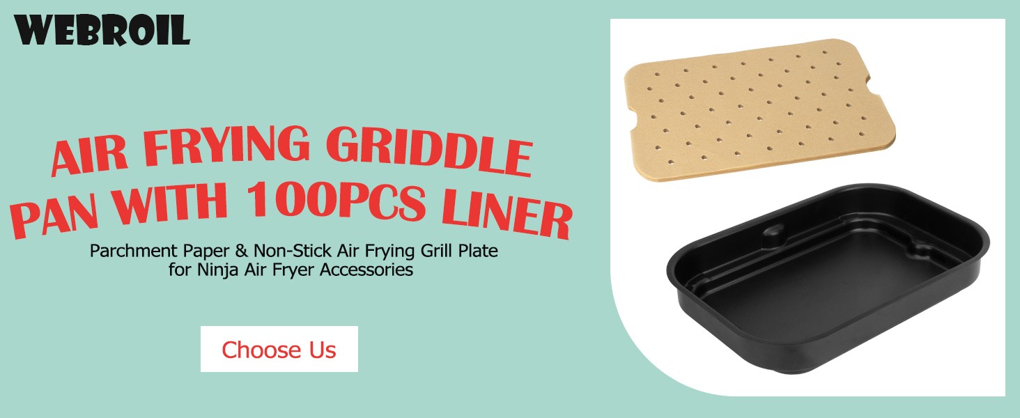 Foodi Smart Grill Pans & Air Fryer Liners for Ninja FG551 Foodi XL 6-in-1 Indoor