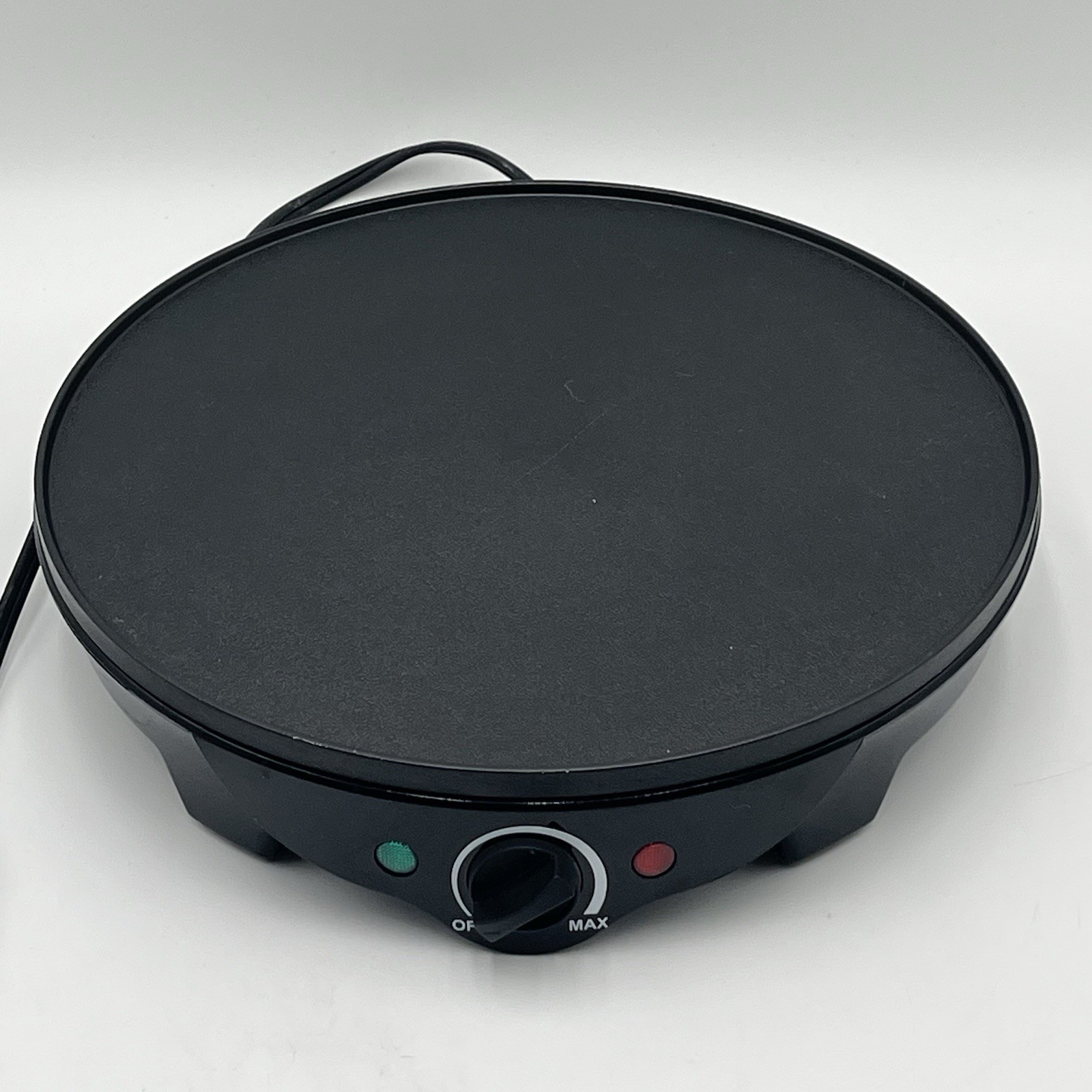 JYDMIX Electric Crepe Maker 11 in Nonstick Griddle 1300W Adjustable Temp Tested