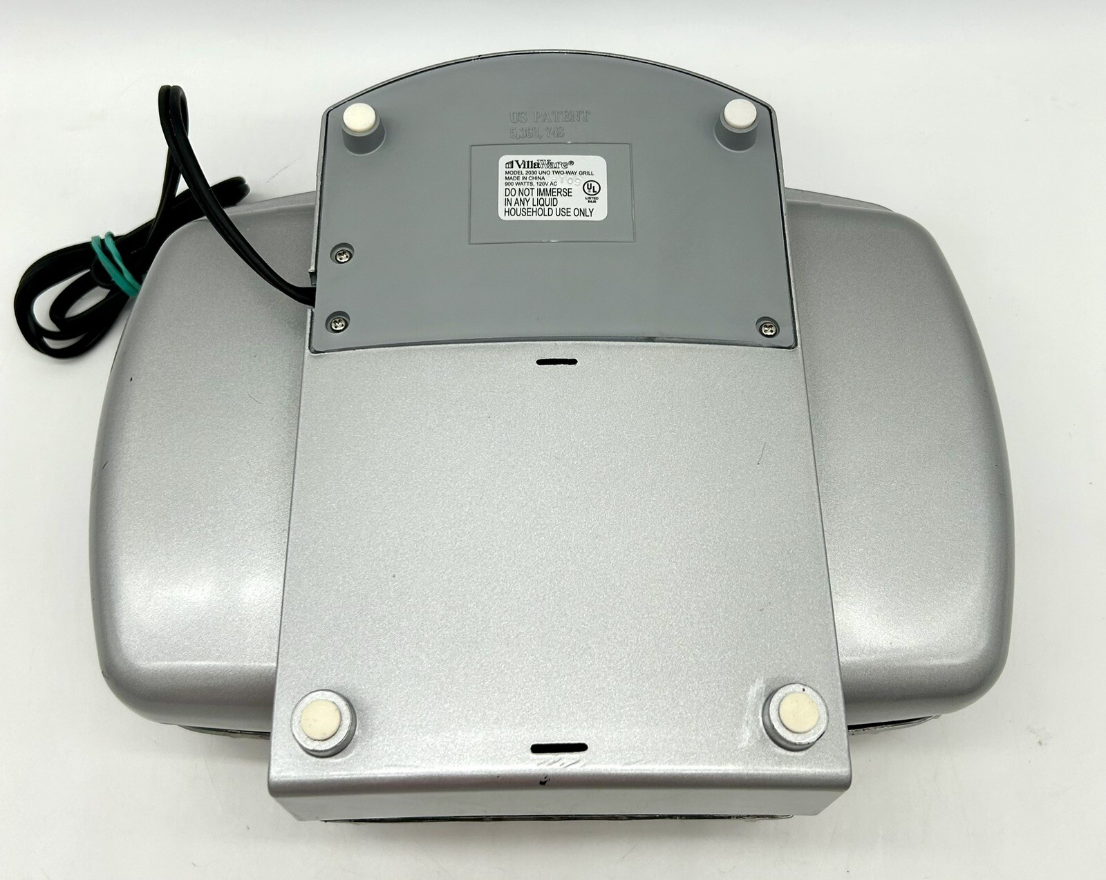 VillaWare UNO 2030 Two-way Indoor Grill With Steam Tested Working Clean