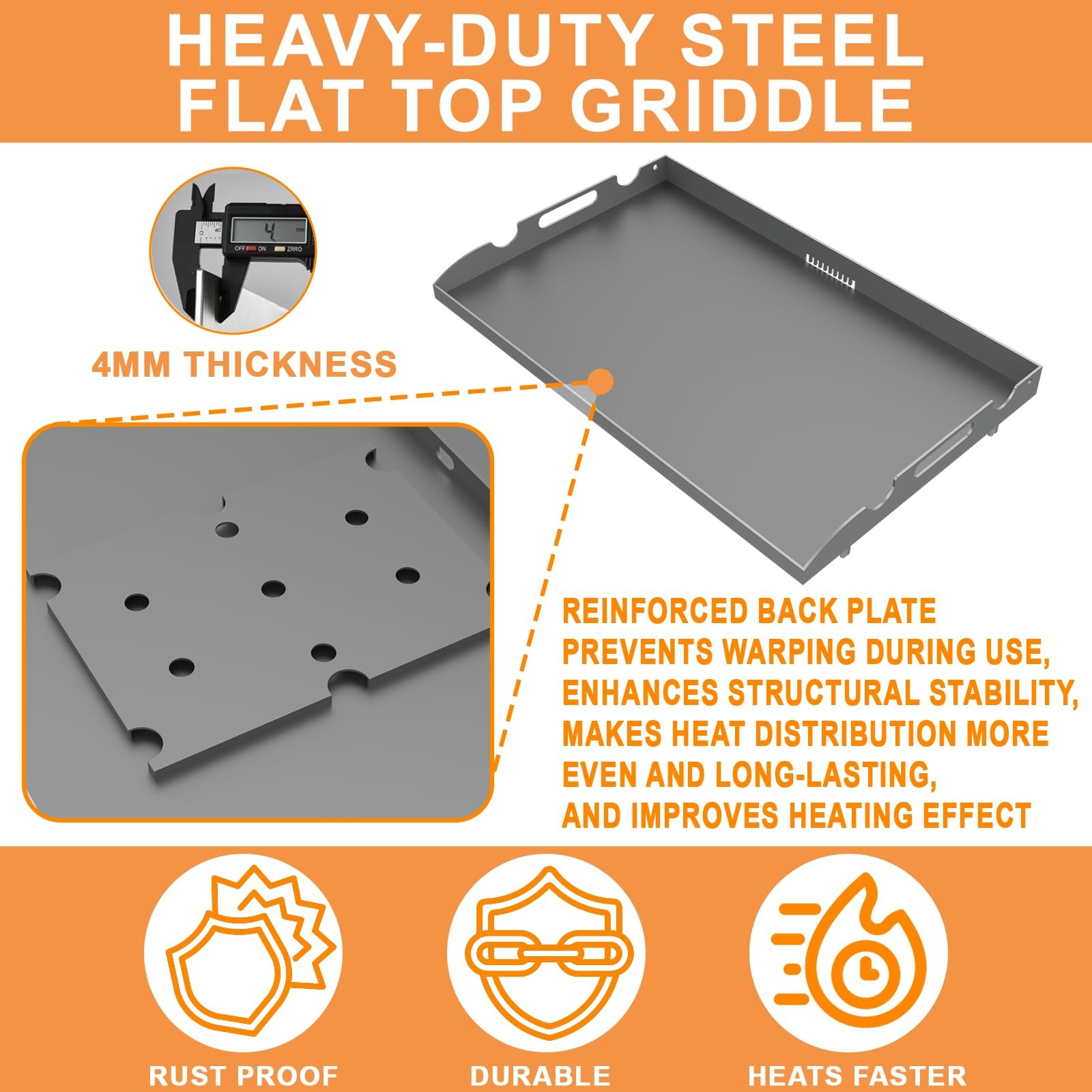 Upgrade Griddle Top Replacement for Blackstone 28″ Fla
