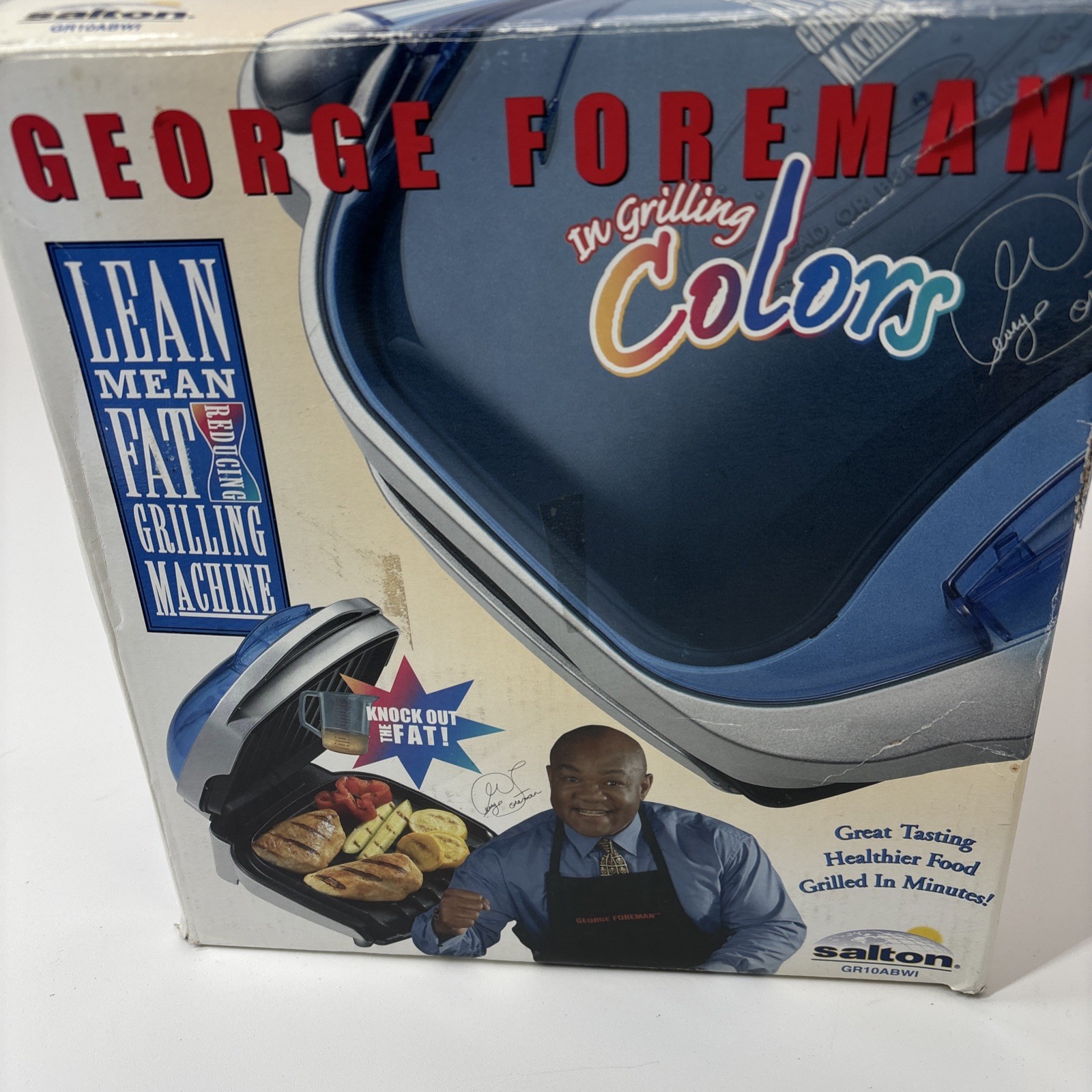 George Foreman Lean Mean Fat Grilling Machine In Colors GR10ABWI Blue Works