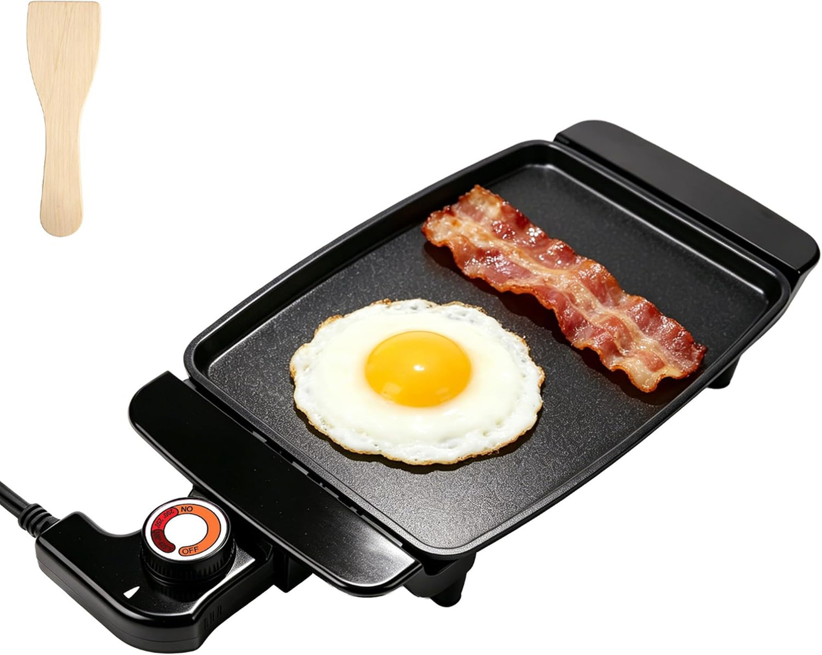 Electric Griddle, 10 Inch Ceramic Non-Stick, Model, 1200W, Adjustable