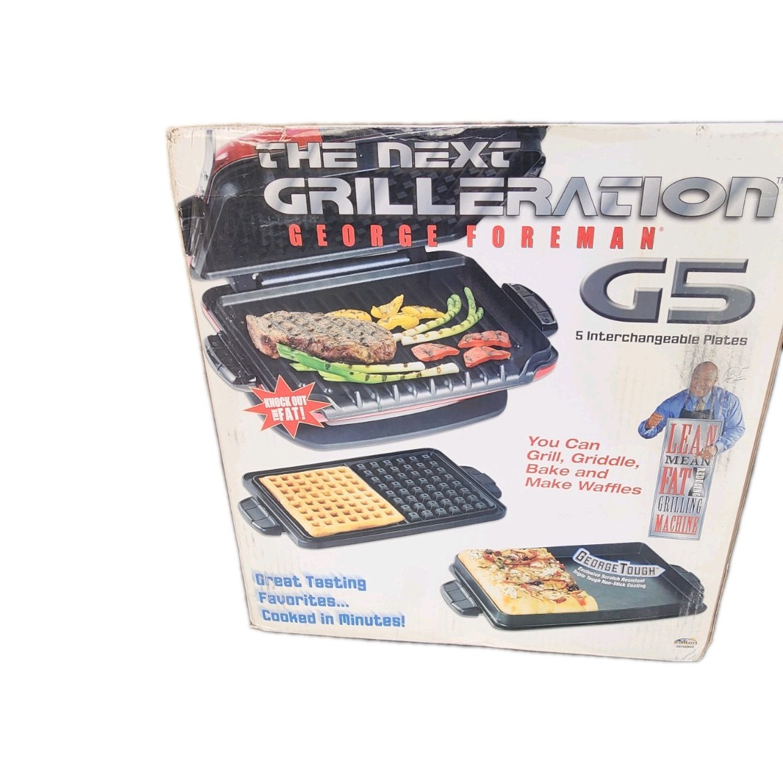 VTG NIB The Next Generation George Foreman G5 Grill 5 Heating Plates GRP90WGPQ