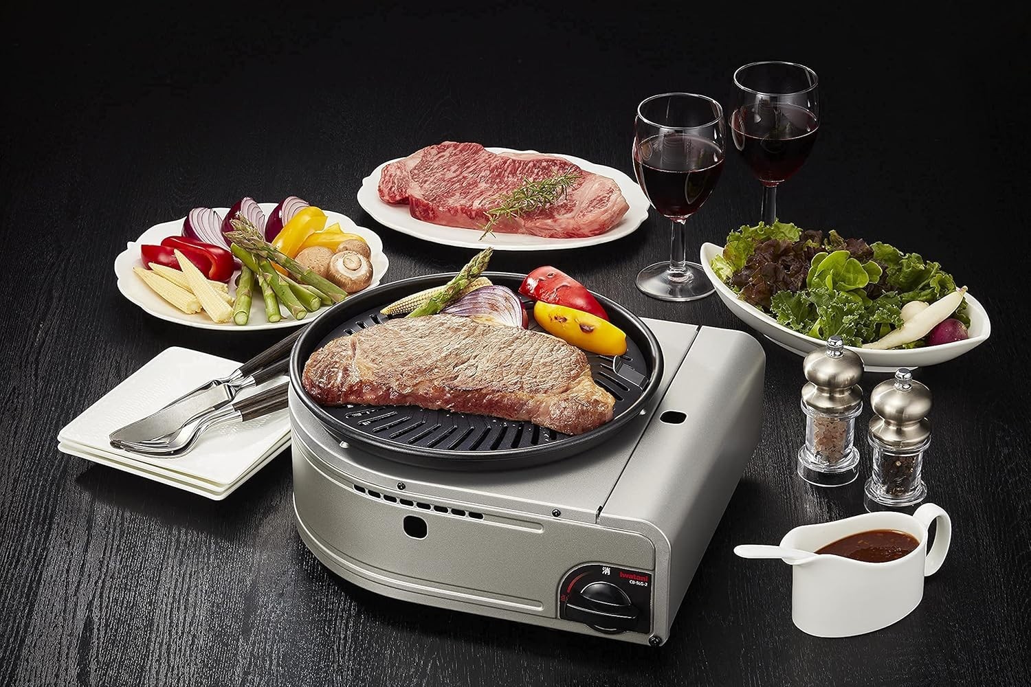 Iwatani Cassette Gas CB-SLG-2 Smokeless BBQ Grill Yakimaru2 Gas not included NEW