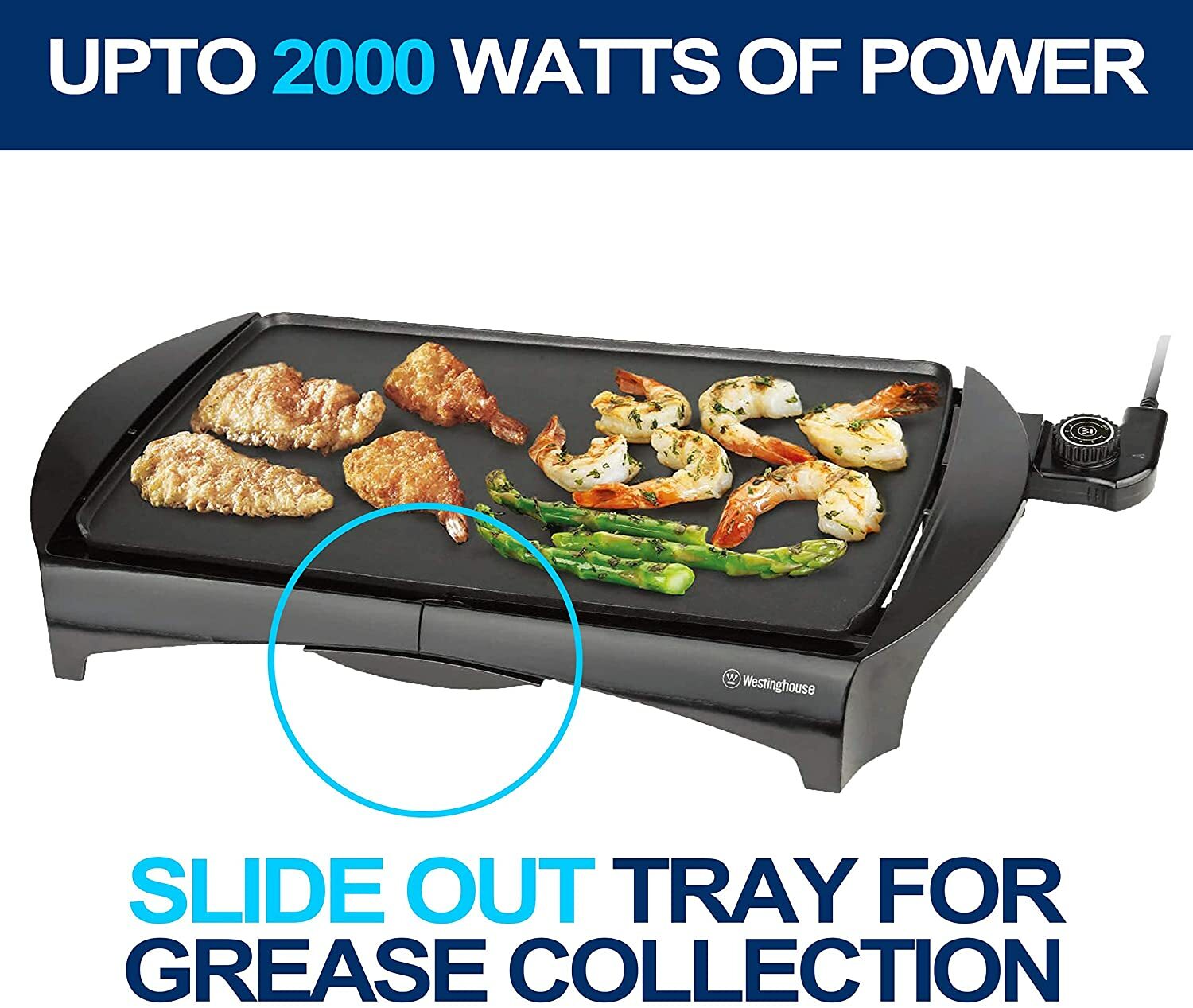 Westinghouse 220 volt griddle Family Size grill 220 Volts (NOT FOR USE In USA)