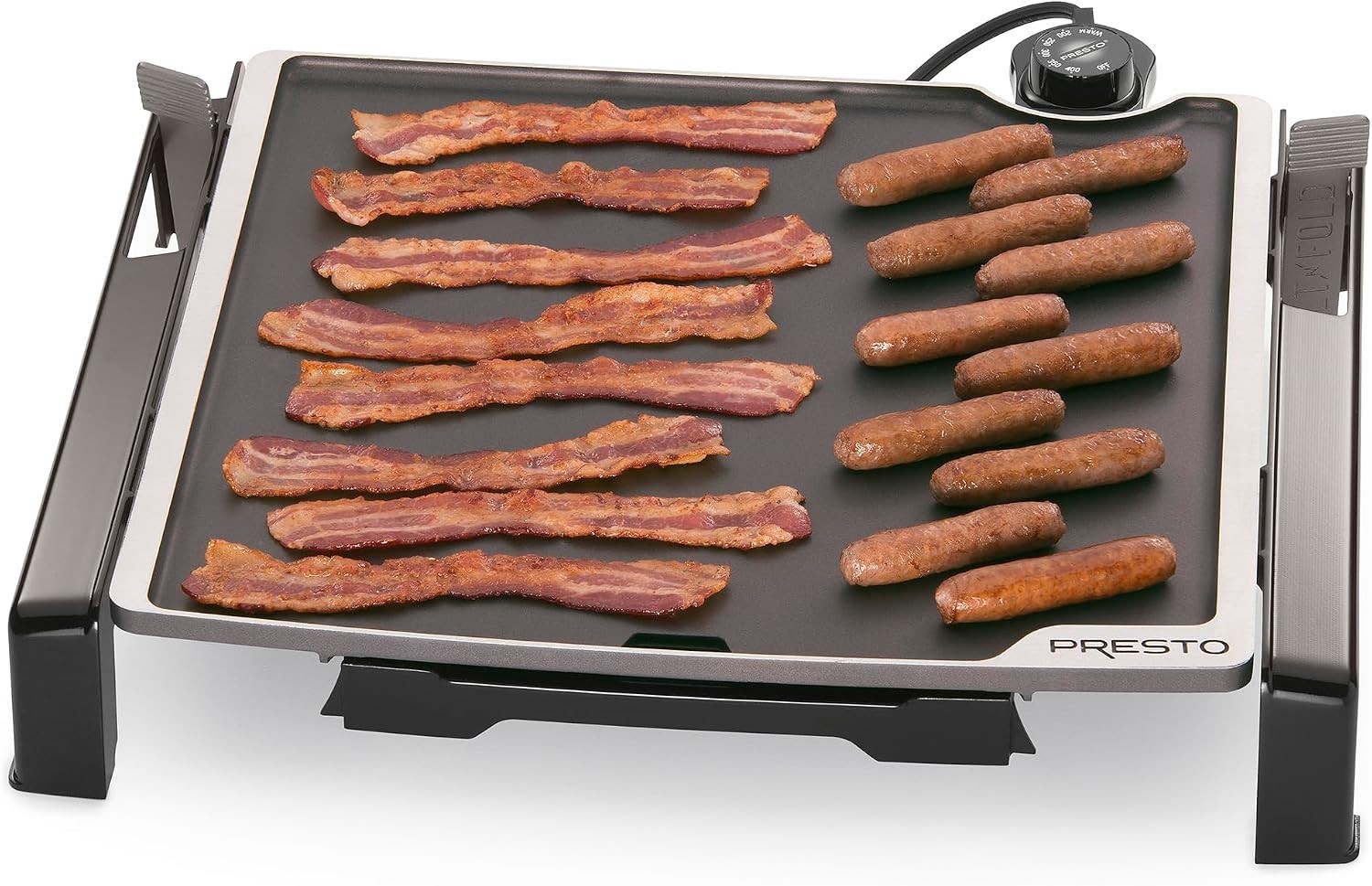 Electric Griddle Nonstick Large Cooking Surface Adjustable Tilt Foldable