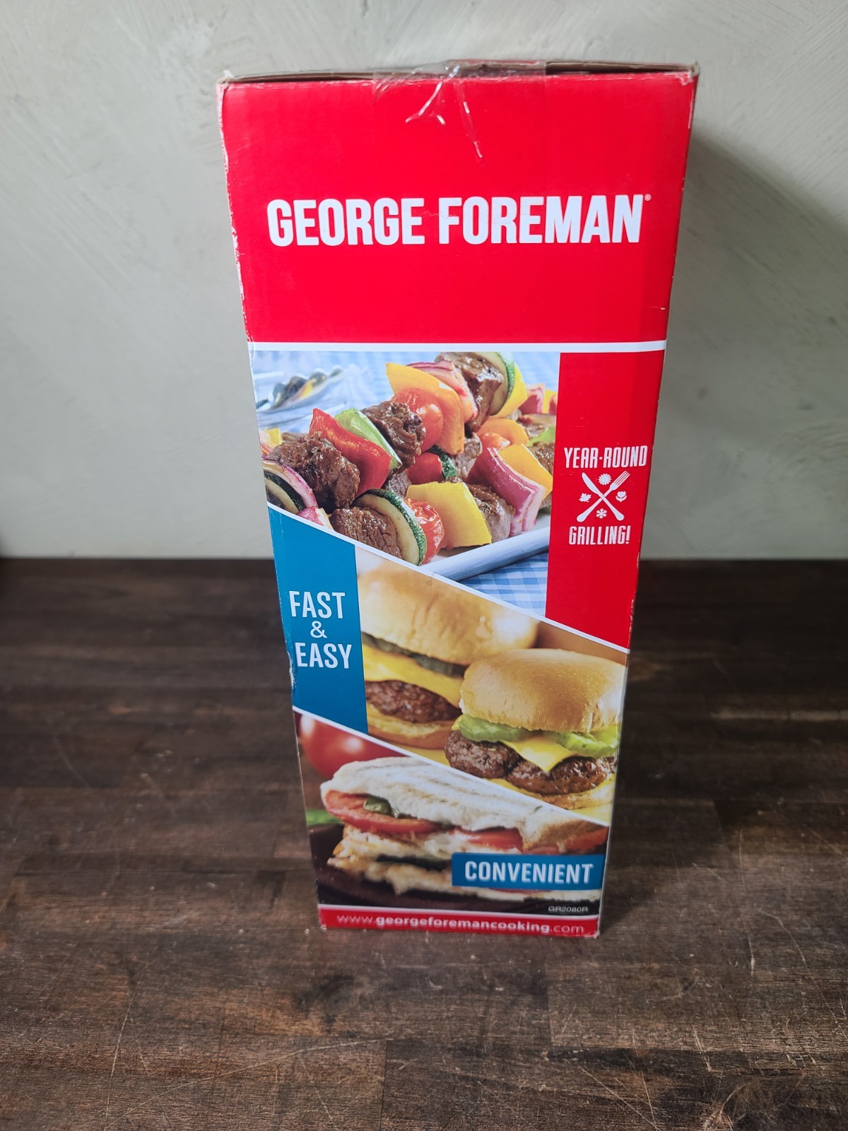 George Foreman Grill & Panini Press Model GR2080R 5 Serving Grill Red New Sealed