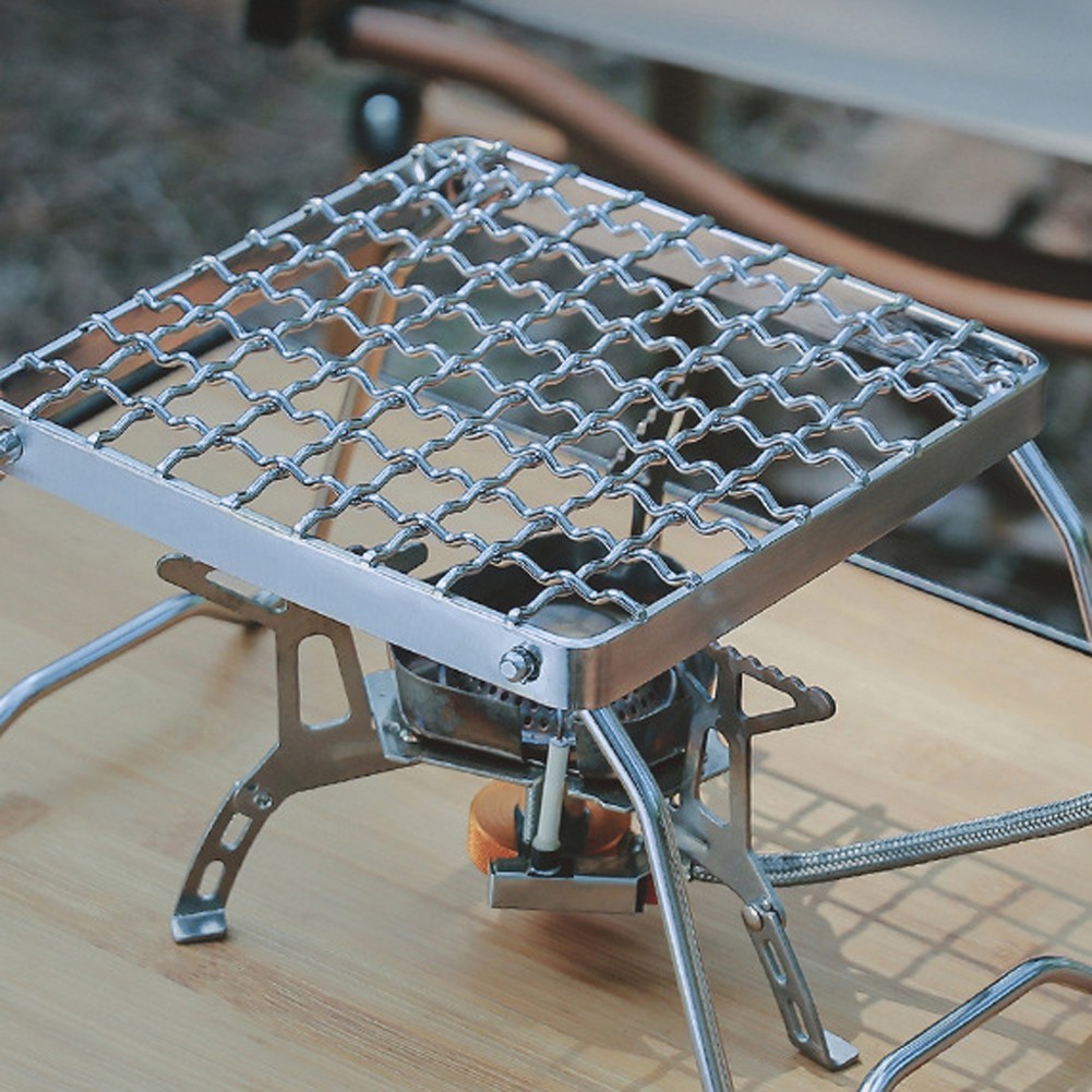 Foldable Legs Small Camping Grill 201 Stainless Steel Portable for Outdoor Use