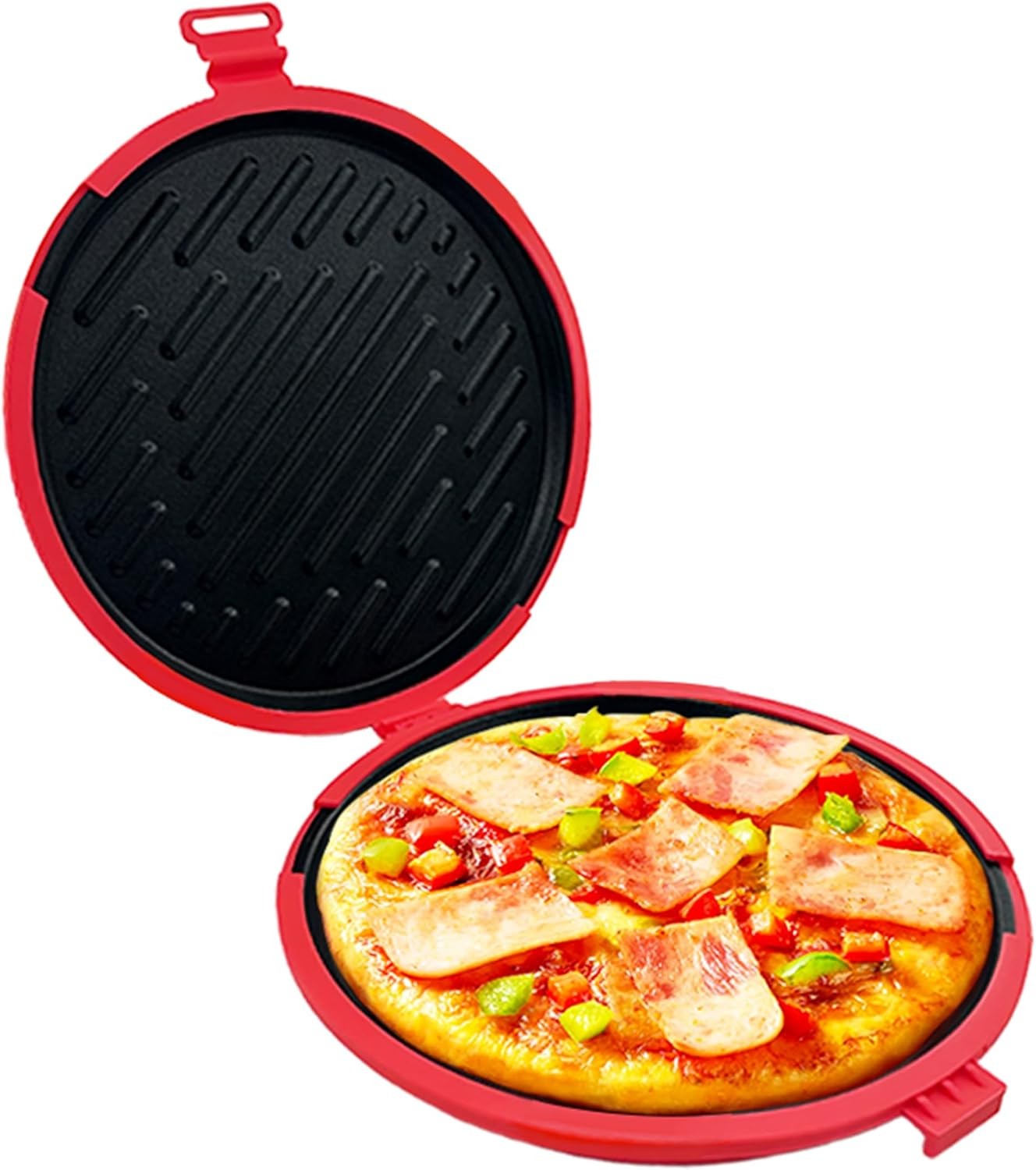 9.5inch 5-in-1 Microwave Grill Pan,Grilled Cheese,Large Toastie Sandwich