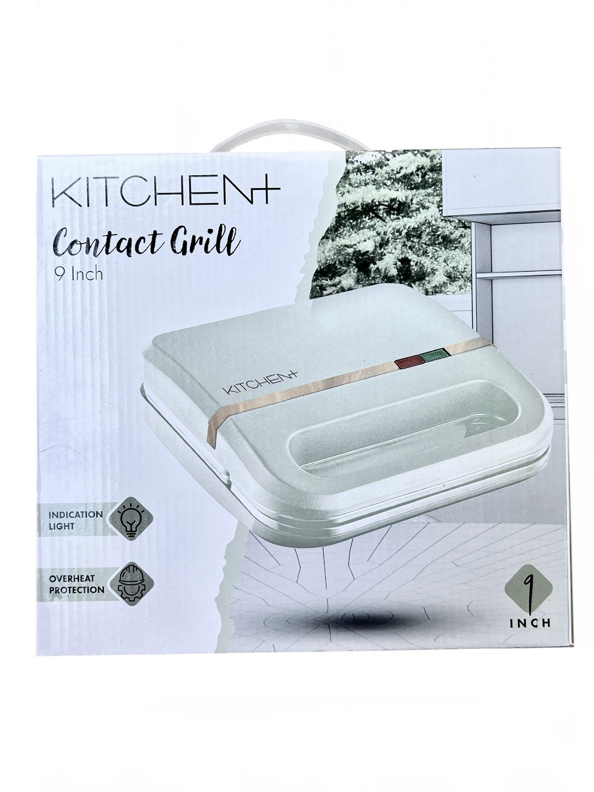 Countertop Electric Contact Grill Kitchen+ Appliance – 9” x 6.5″ Cook Area