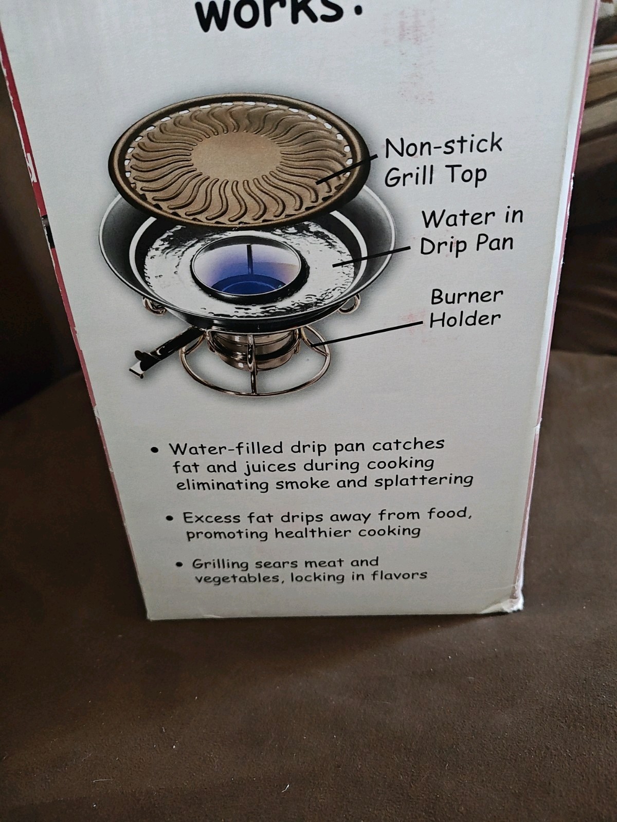Smokeless Tabletop Griller 3-in-1 Indoor Outdoor Grill Countertop Portable Camp