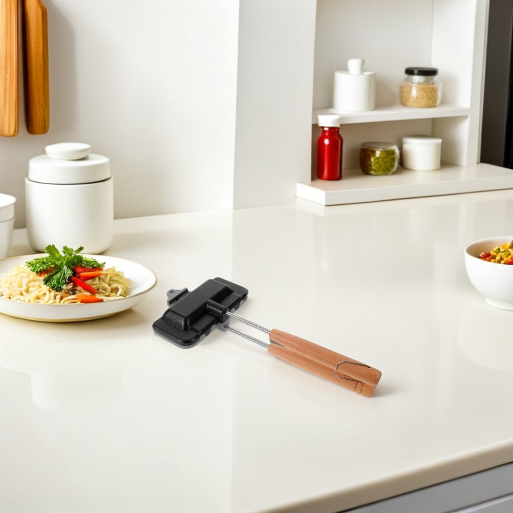 Hot Dog Toaster | Hot Sandwich Maker | Double-Sided Baking Pan with Wooden