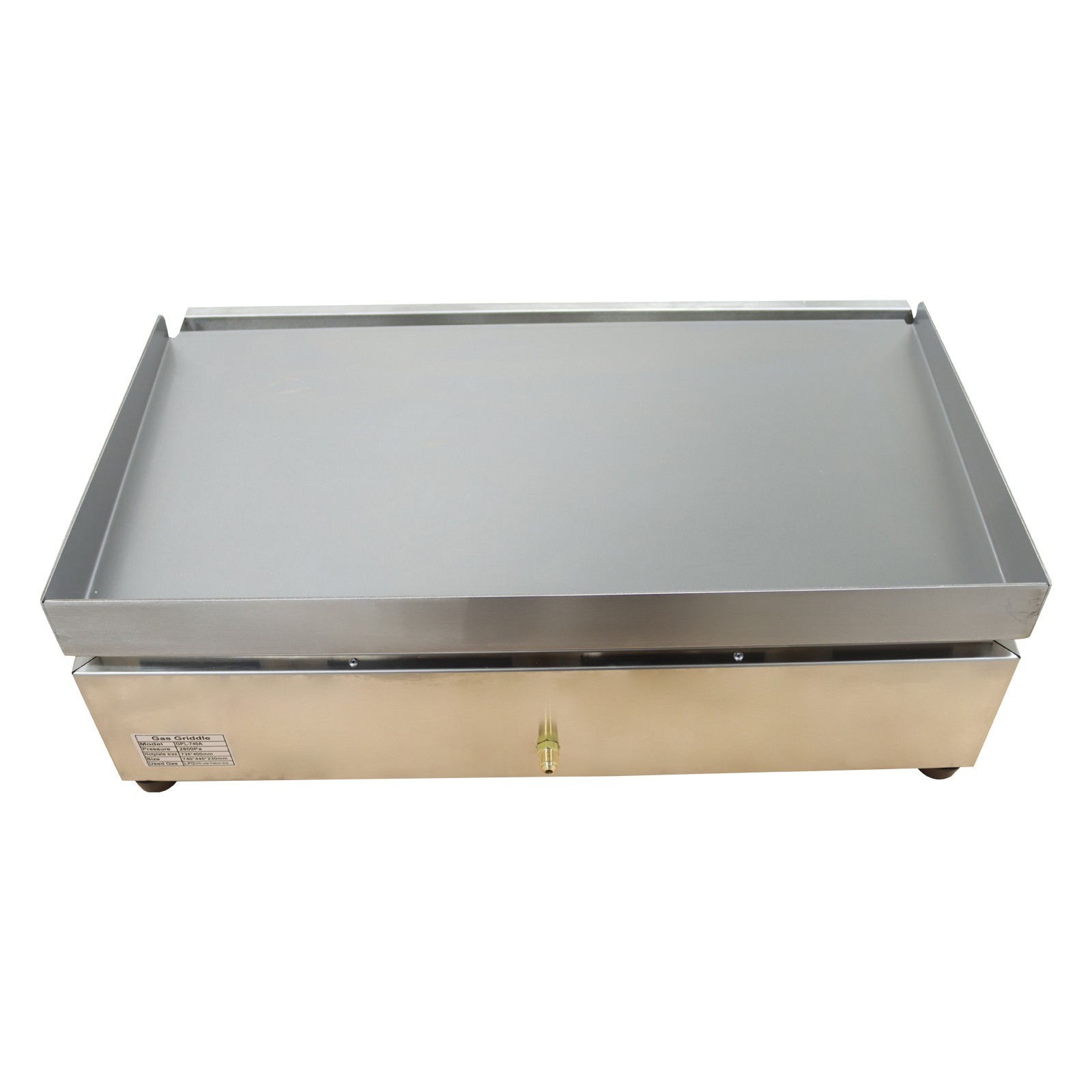 Countertop Flat Griddle Grill LP Gas Stainless Steel 2800Pa Small Kitchen