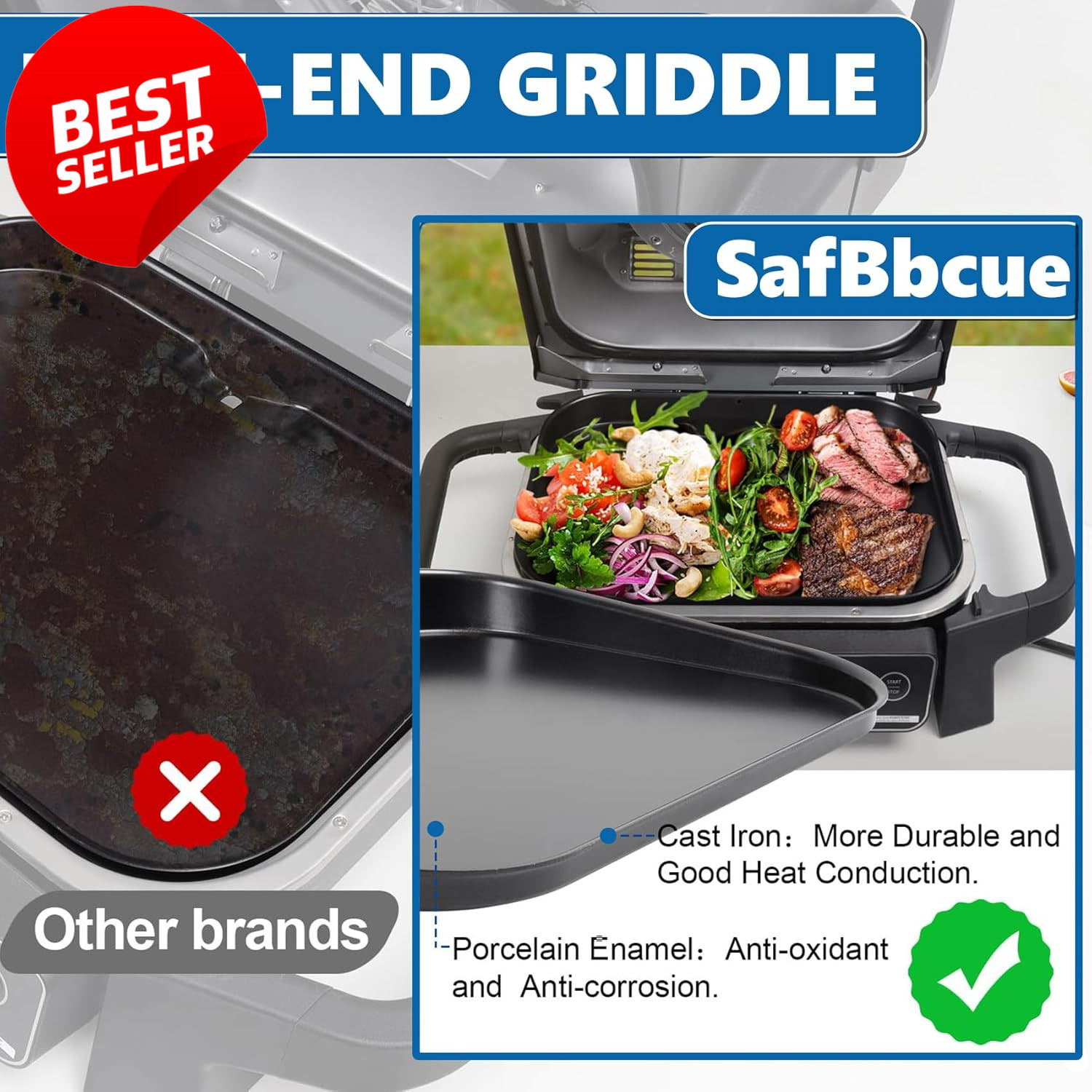 Ninja Woodfire XL Griddle Plate XSKGRIDLXL Nonstick OG850 OG951 OG952 – US