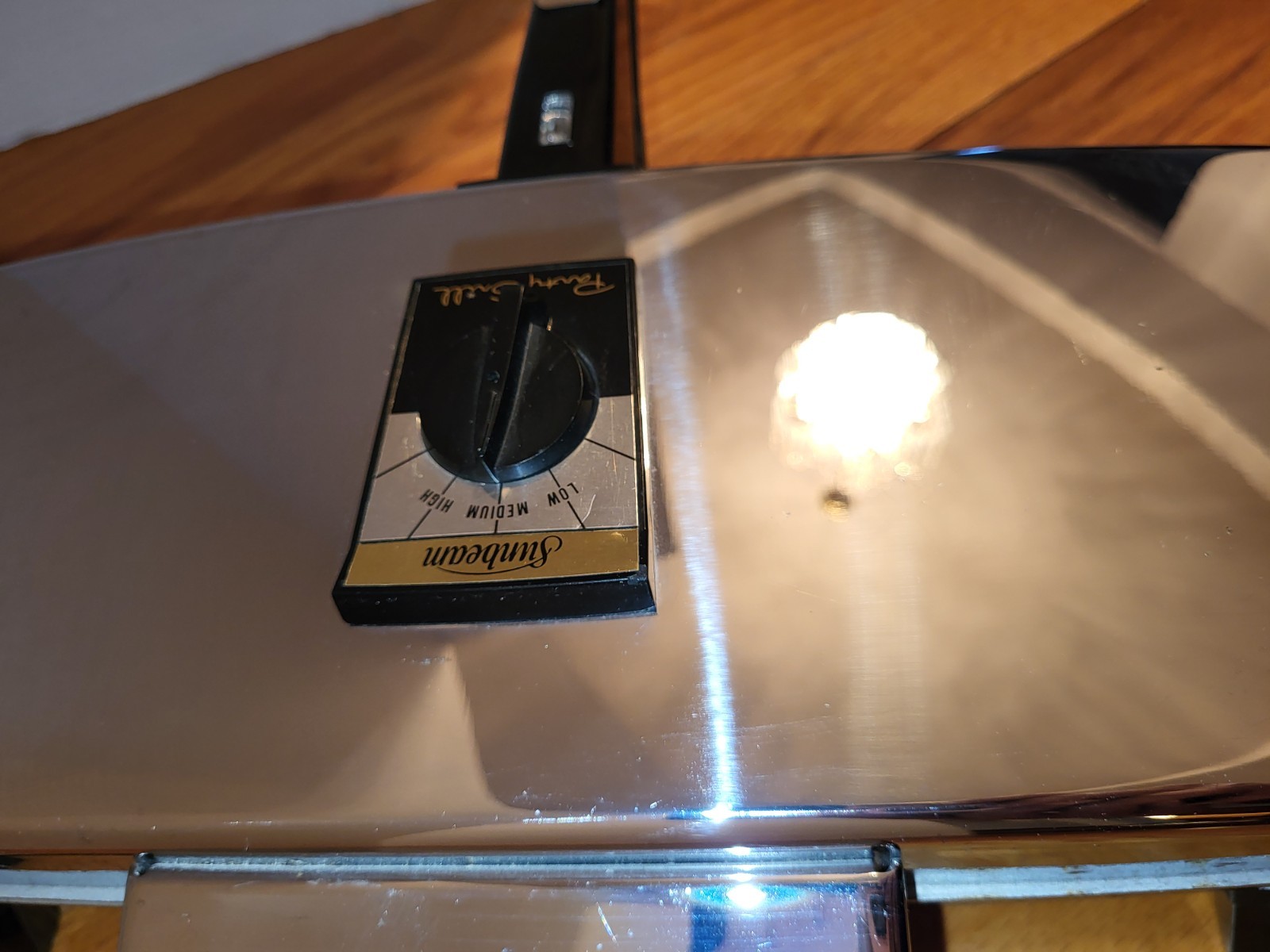Sunbeam Electric Party Grill 1150W Chrome Sandwich Maker Press Model 870 READ