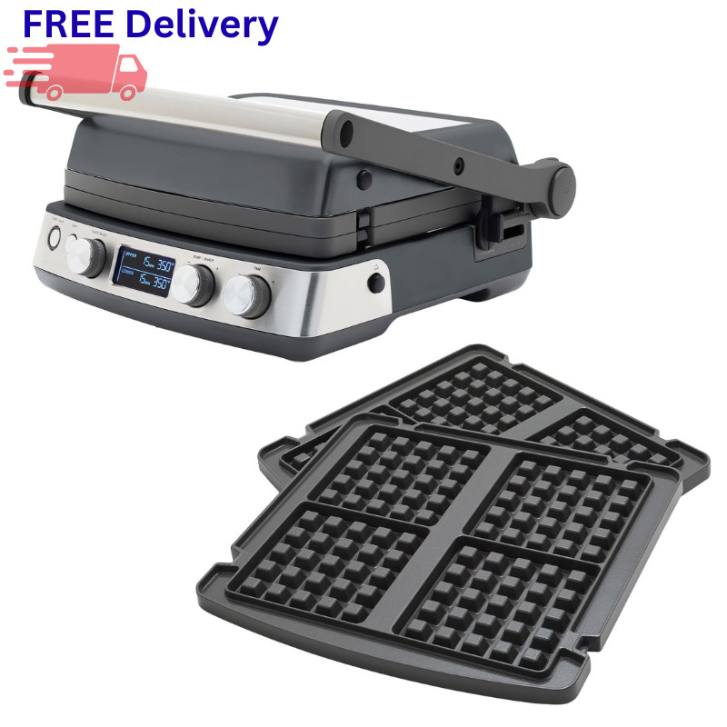 GreenPan Elite Electric Indoor Multi Grill Griddle Waffle Maker Nonstick New