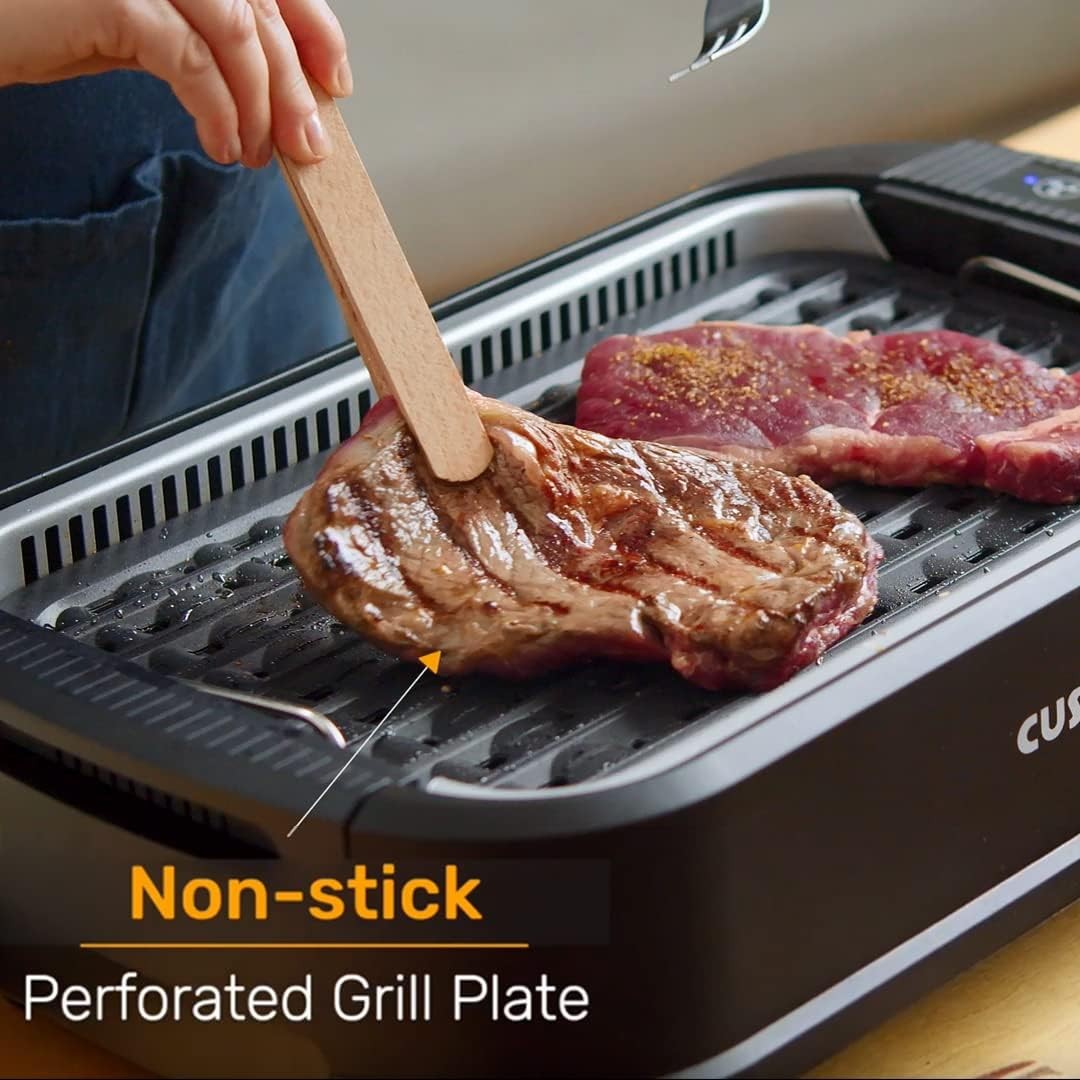 Smokeless Grill Indoor Electric Grill 1500W Indoor Grill Black | Portable