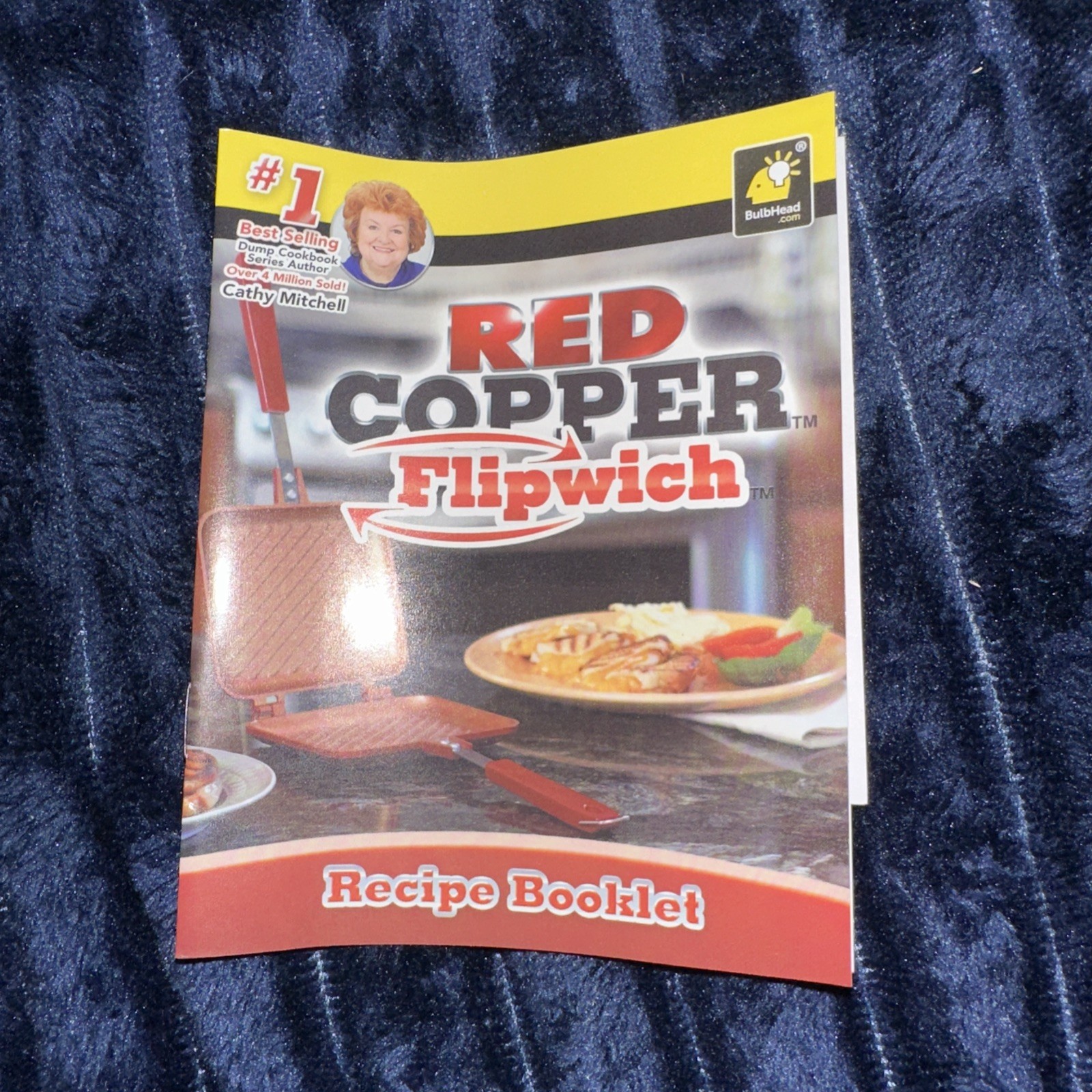 Red Copper Flipwich Non-Stick Stovetop Panini and Sandwich Maker