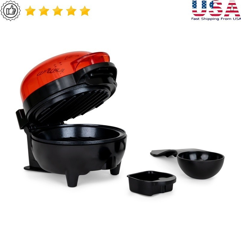 Smash Burger Griddle W/ Bun Warmer 750W Nonstick Compact Easy to Use Oil Tray