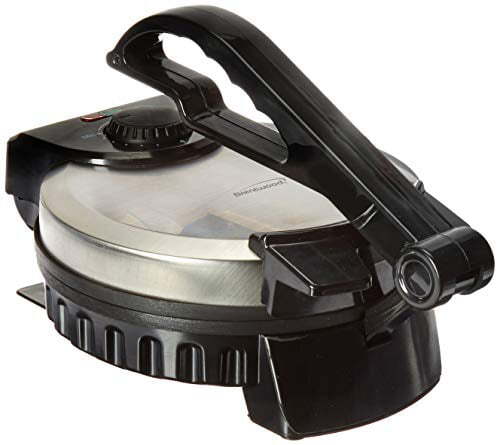 Electric Tortilla Maker 8″ Adjustable Heat Stainless Steel Non Stick