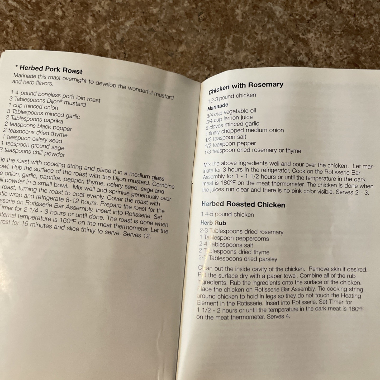 Baby George Foreman Rotisserie Instruction Manual Directions Model GR59A