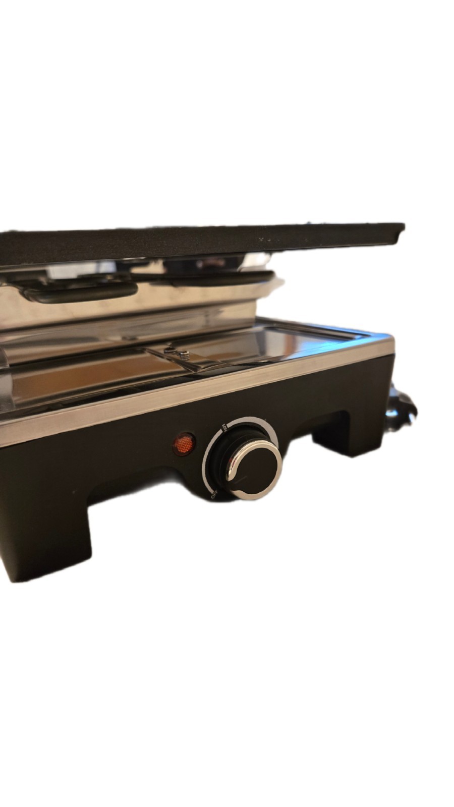 Cusimax Indoor Electric Grill 1200W Non-Stick Adjustable Temp Black Rect
