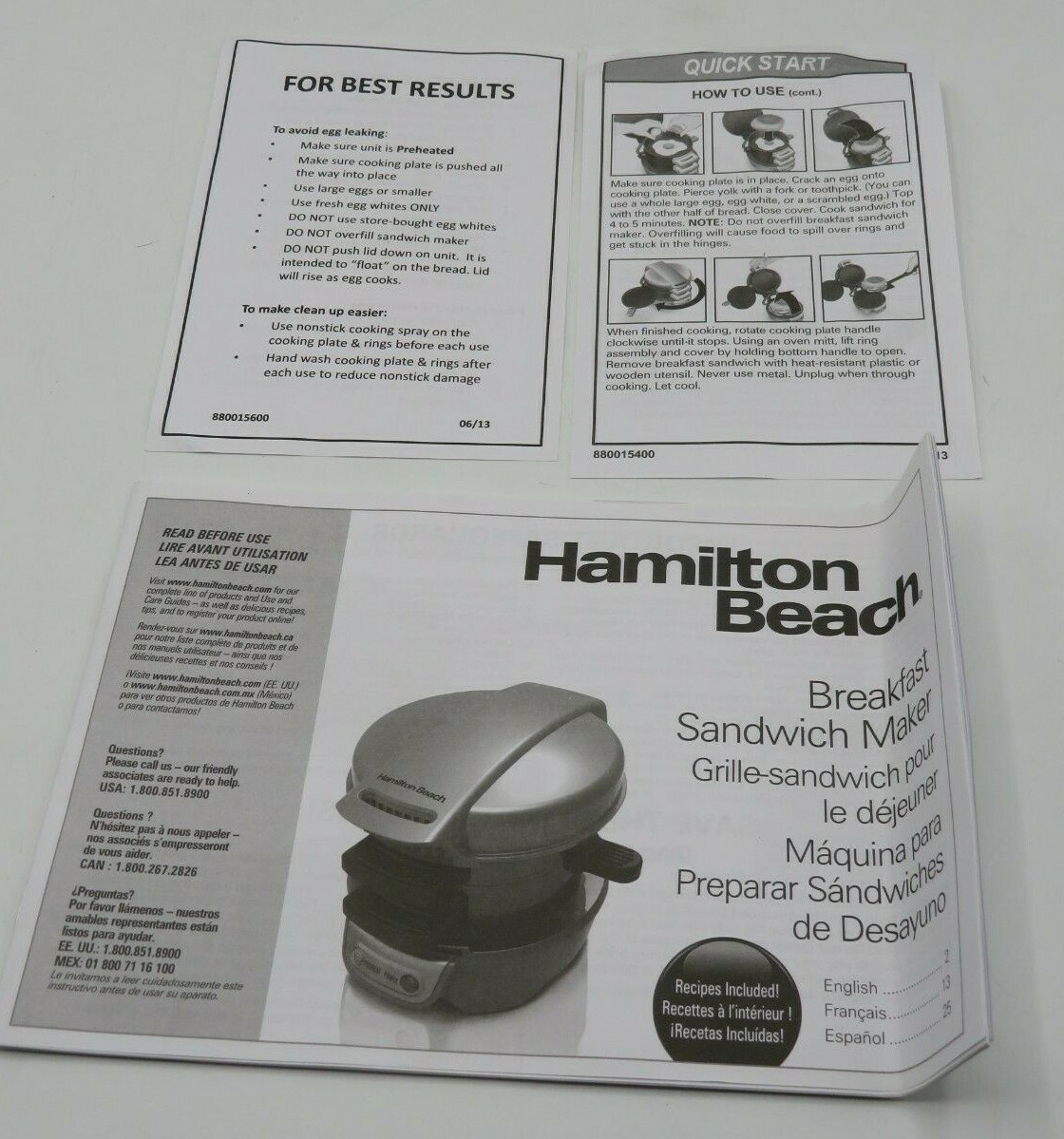 Hamilton Beach – Quick & Easy Breakfast Sandwich Maker – Red – 25476