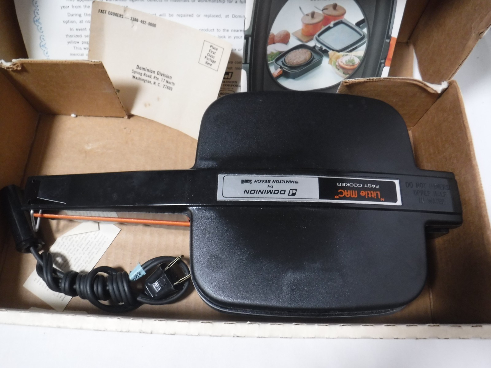 NEW “Little MAC” 60 Second Burger Gridle Machine Hamburger Maker Model #2108