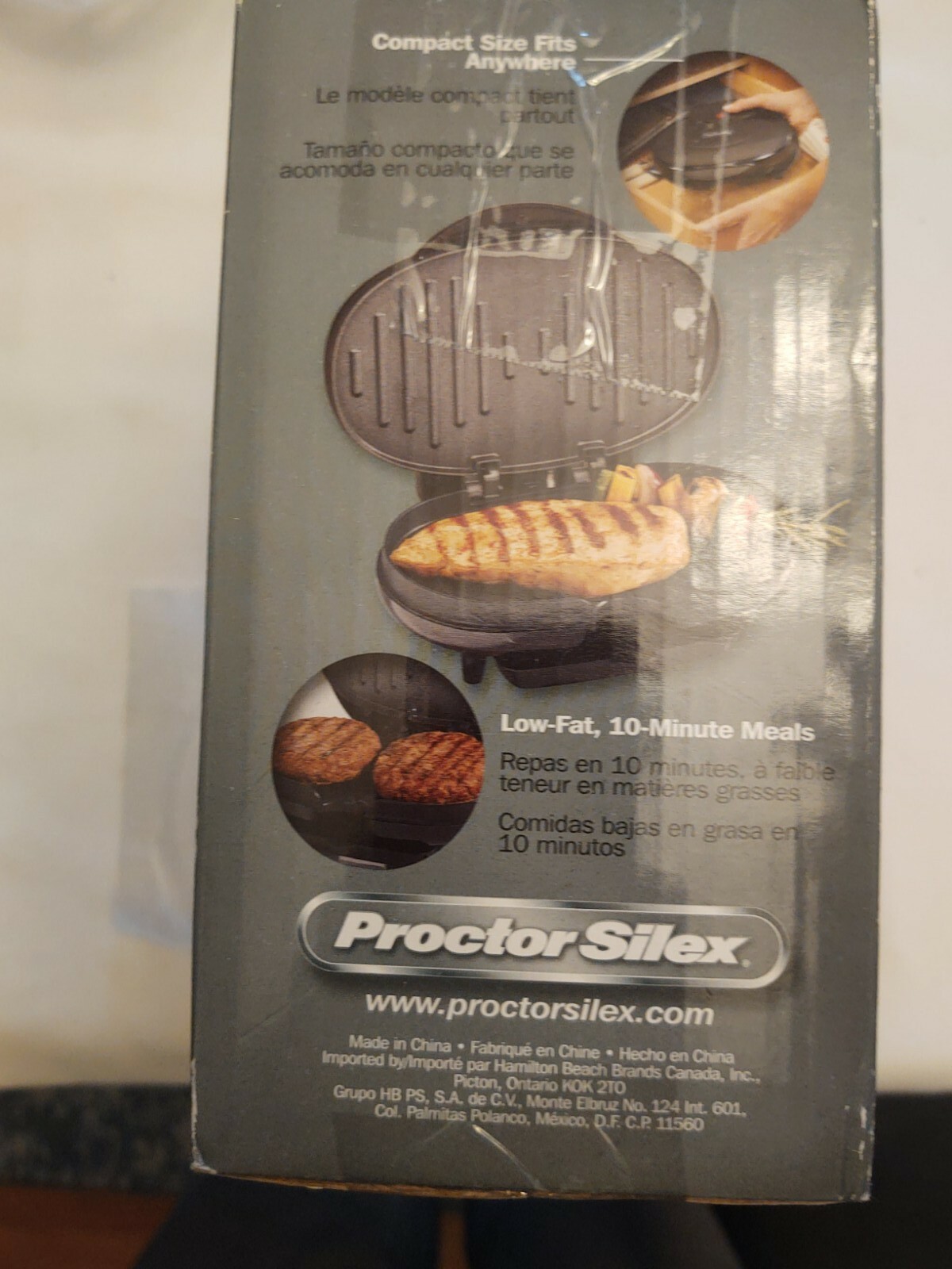 Proctor Silex Durable Compact Grill New In Box