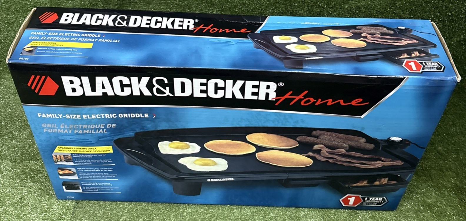 Black & Decker Family Size Electric Griddle Non-Stick GR100