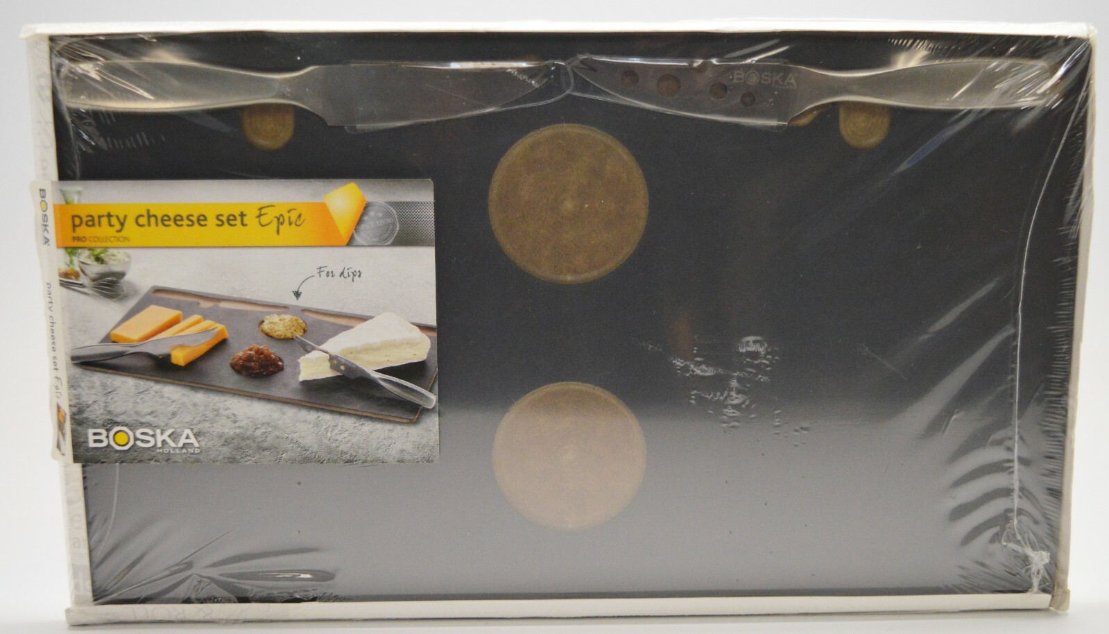Boska Epic Party Cheese Set, Wood Fiber & Stainless Pro Chopping Board