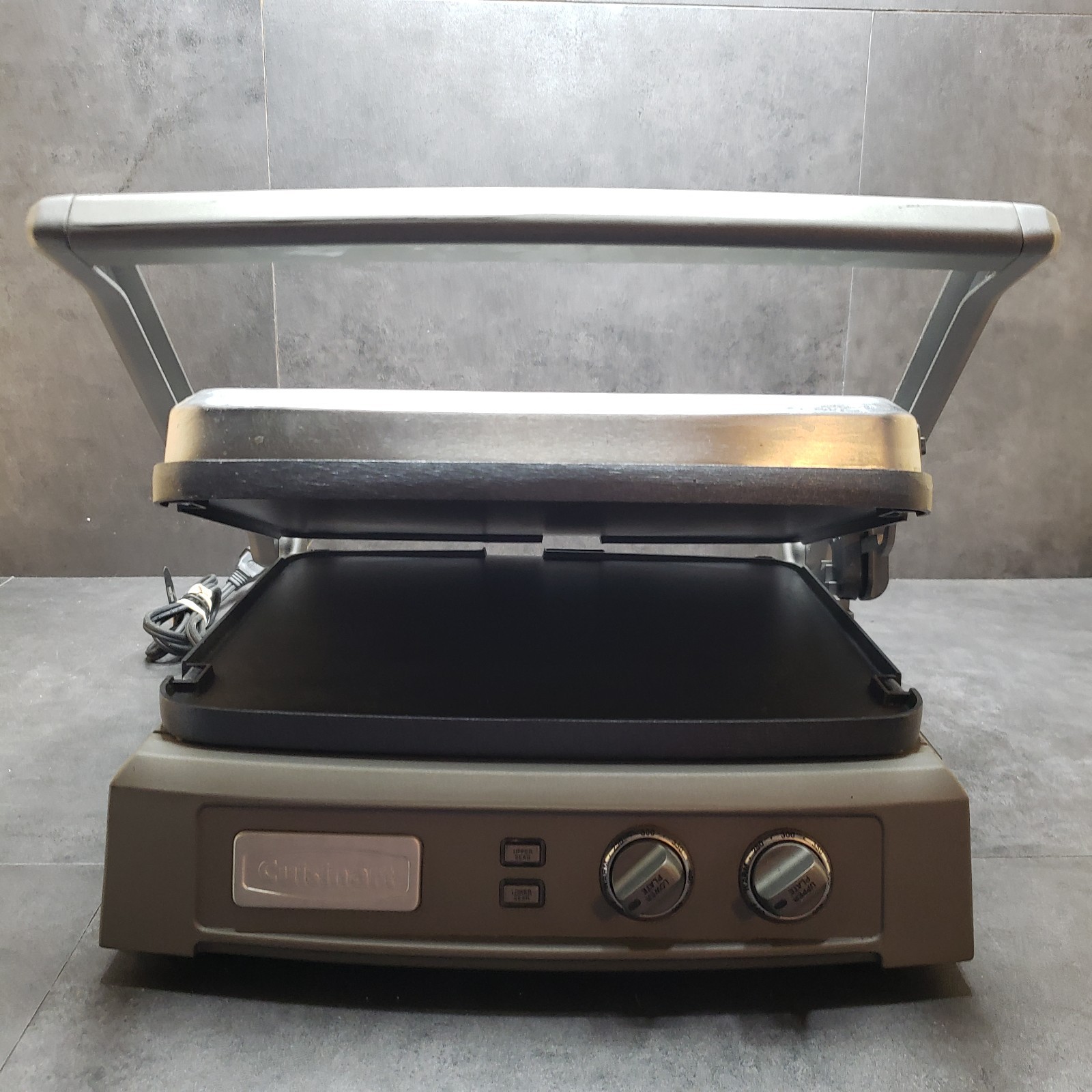 Cuisinart Griddler Deluxe Strainless Model GR-150 Non Stick Tested Works