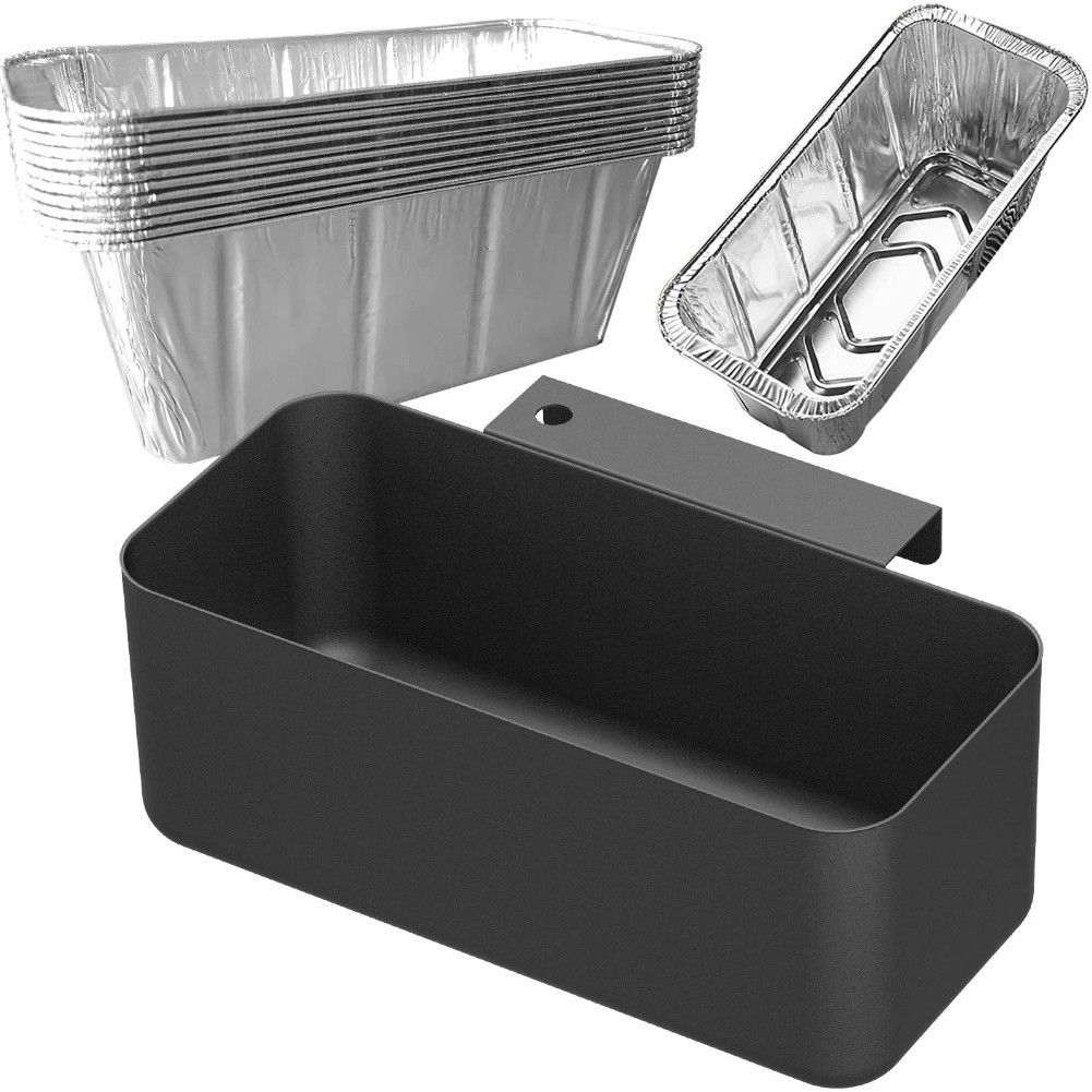 Metal Grease Cup Drip Catcher Pan for Stove Griddle and Grill Easy Cleaning