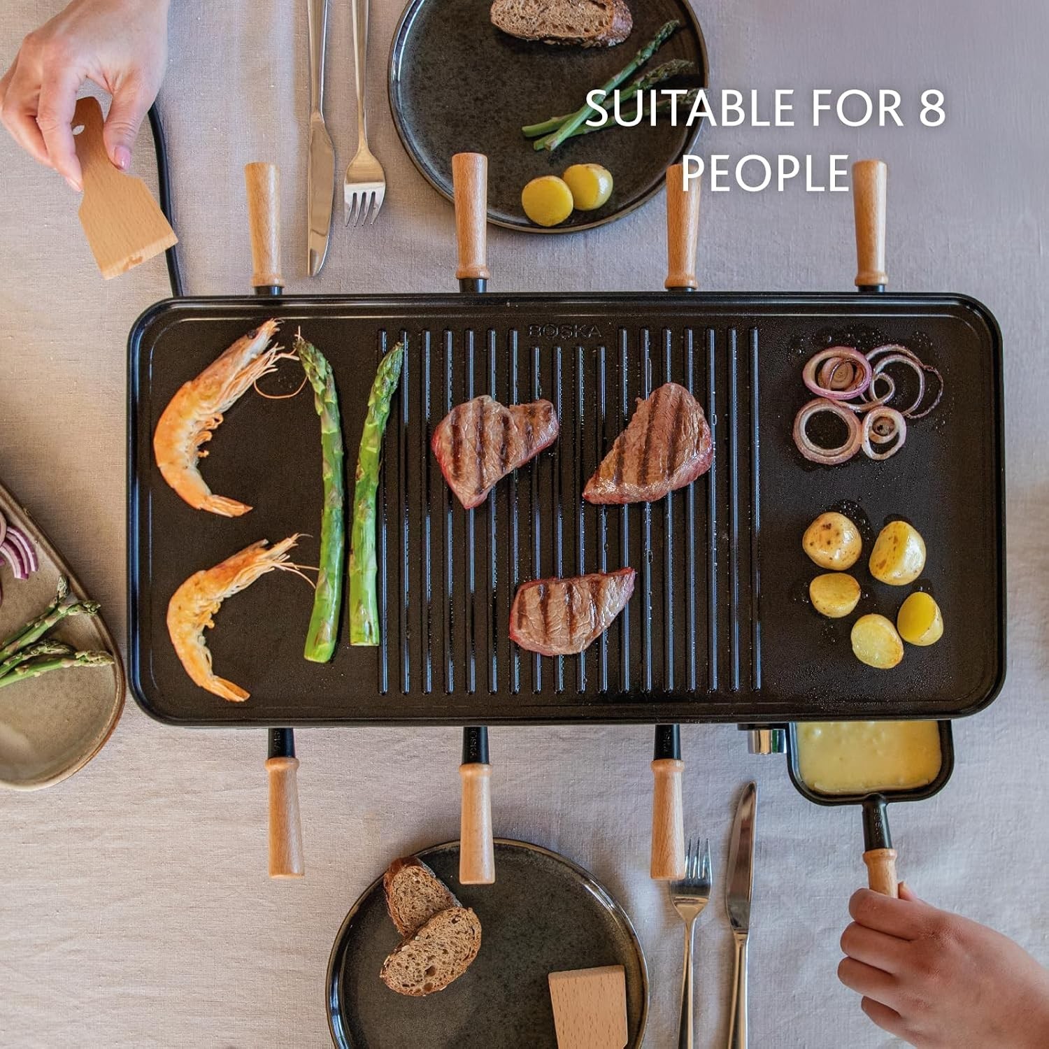 Grill Electric Machine Table Grill Grill 8 Person Reversible Aluminum Griddle