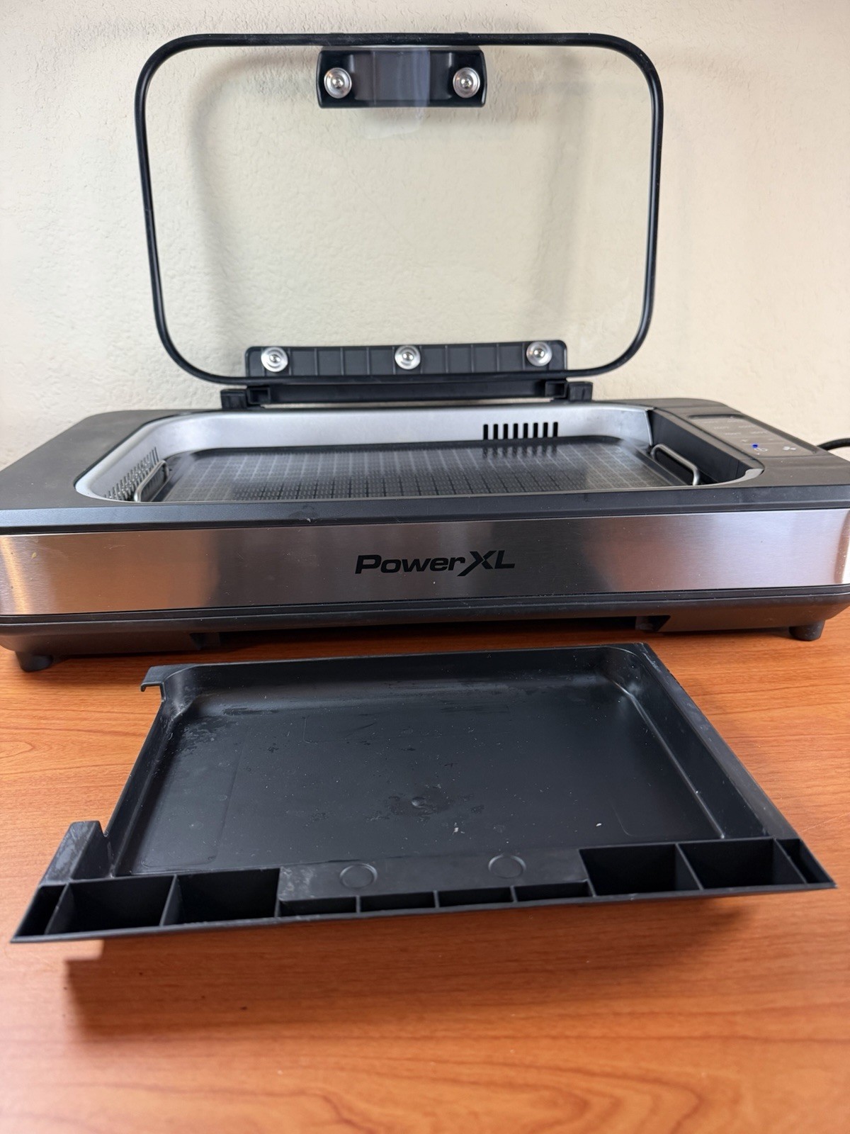 PowerXL Smokeless Grill Elite Indoor Electric Grill Tempered Glass Lid w/Griddle