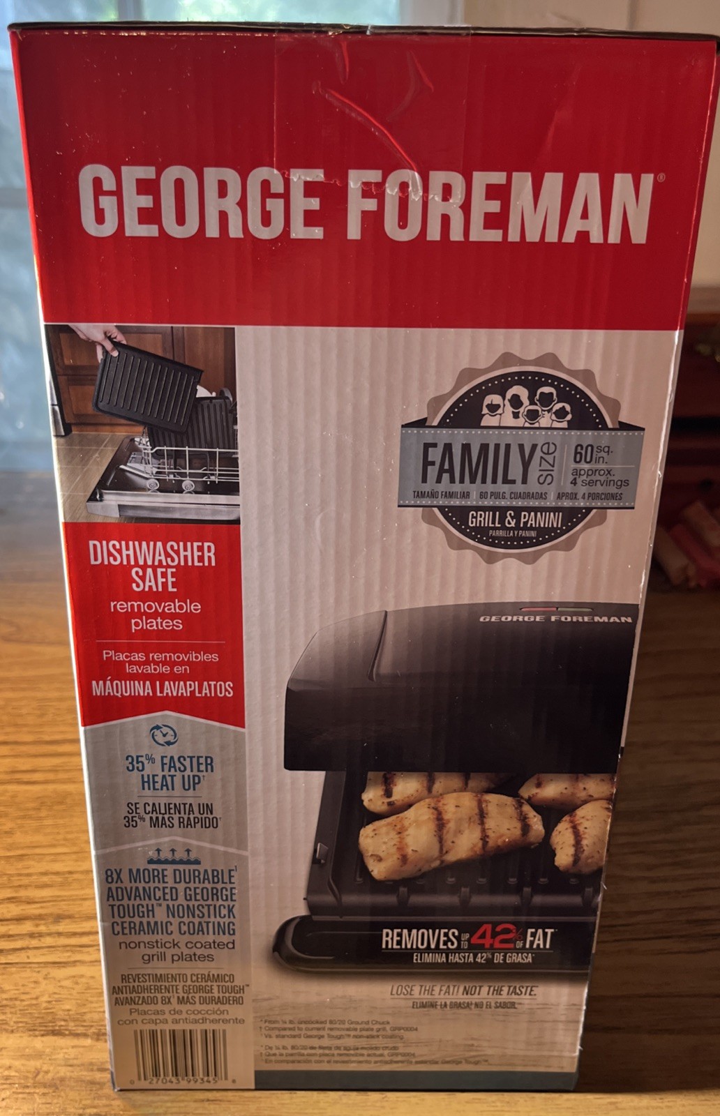 George Foreman GRP1060B Grill & Panini Press Ceramic , Brand New