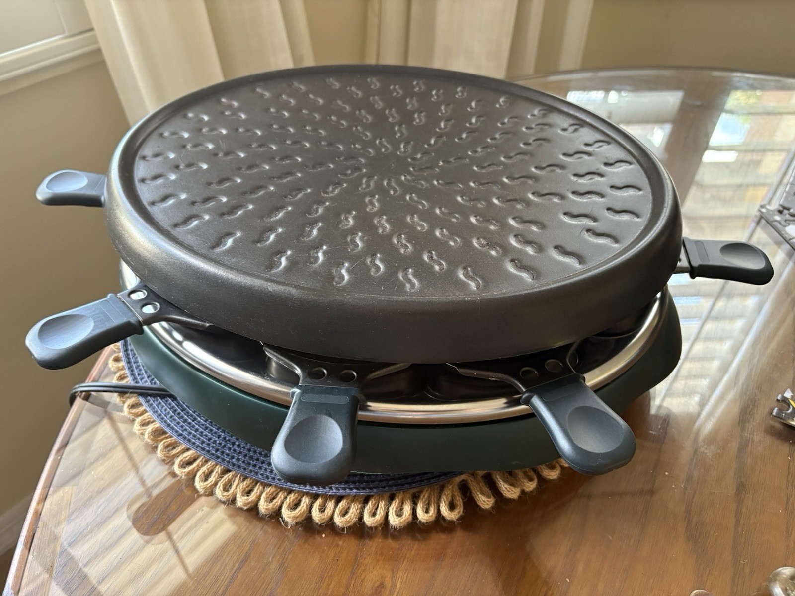T-Fal Tour De Fete Gourmet Raclette Grill 6-Tray Dinner