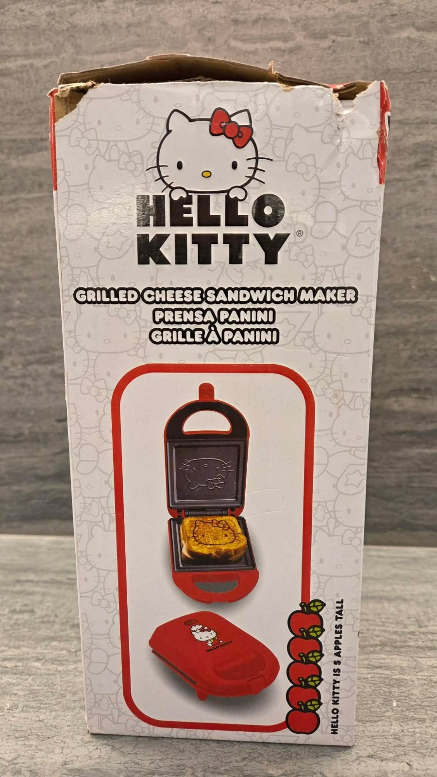 Hello Kitty Grilled Cheese Sandwich Maker Kitchen Appliance Red Sanrio Stamp NEW