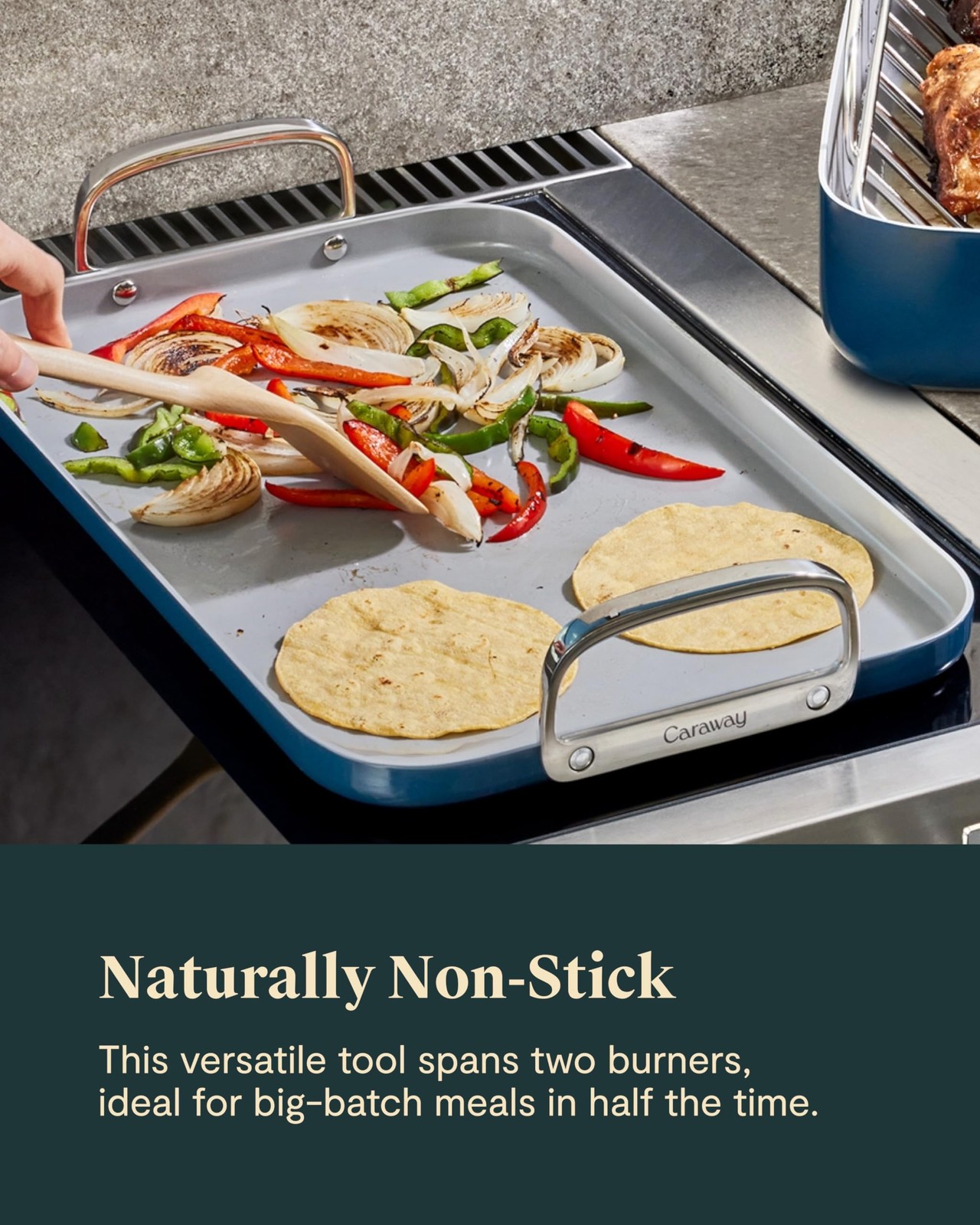 Double Burner Griddle, 19×12″ Griddle Pan