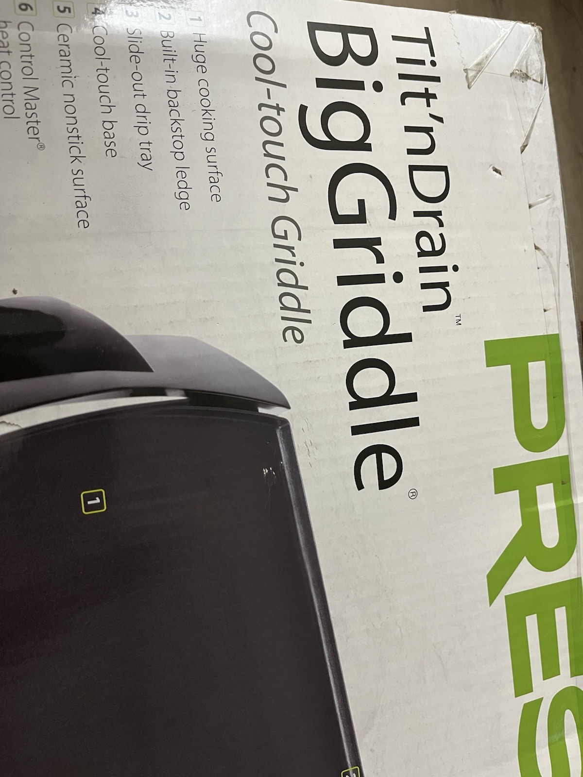 Presto Tilt’nDrain BigGriddle Cool-Touch 1500W Ceramic Nonstick 07046