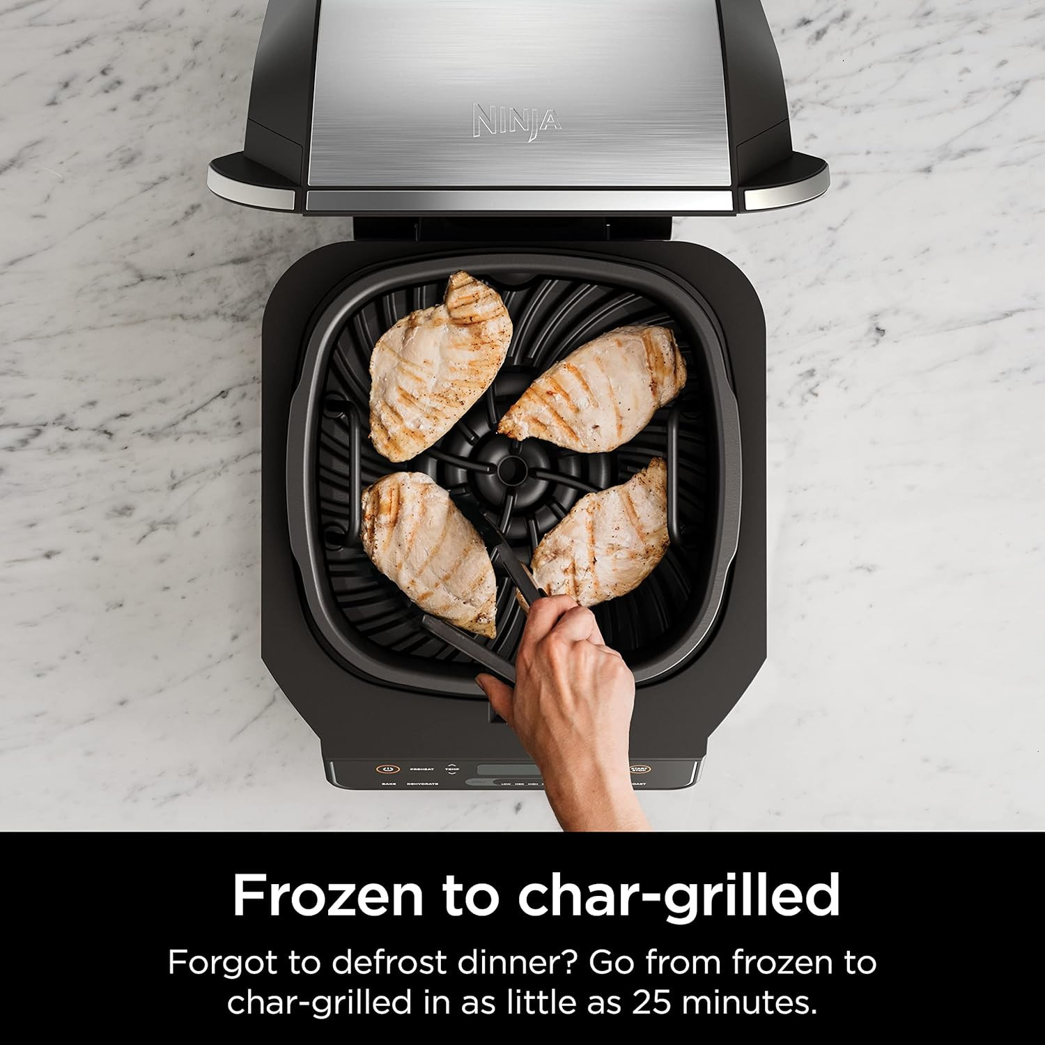 EG201 Foodi 6-In-1 Indoor Grill with Air Fry, Roast, Bake, Broil, & Dehydrate, 2