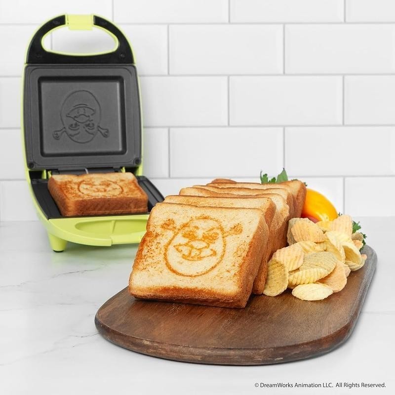 Fun Shrek Sandwich Maker Non-Stick Easy Clean Small Kitchen Appliance 520W New