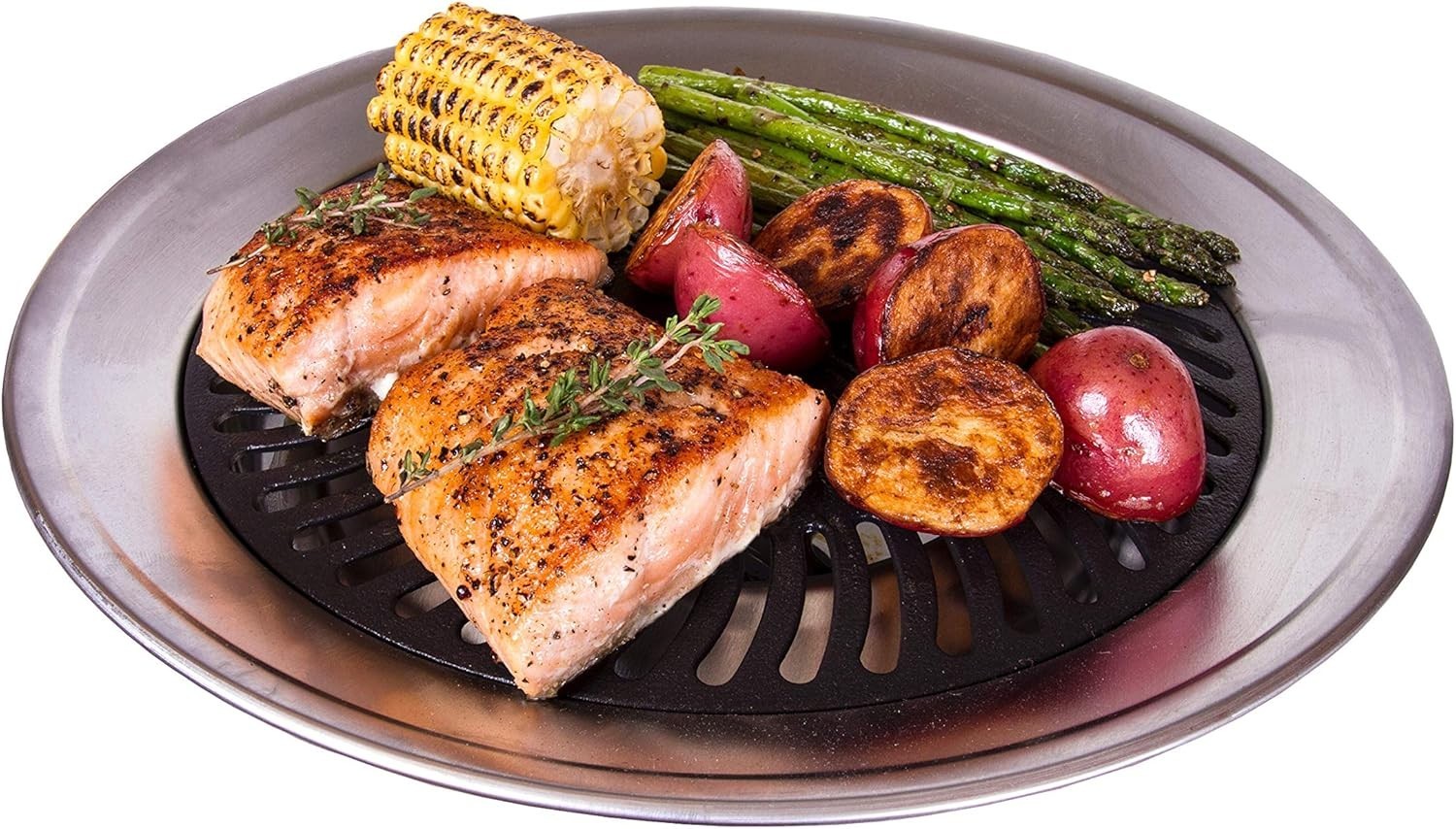 Compact Smokeless Indoor Grill 12.6″ – Stainless Steel Non-Stick BBQ Experience